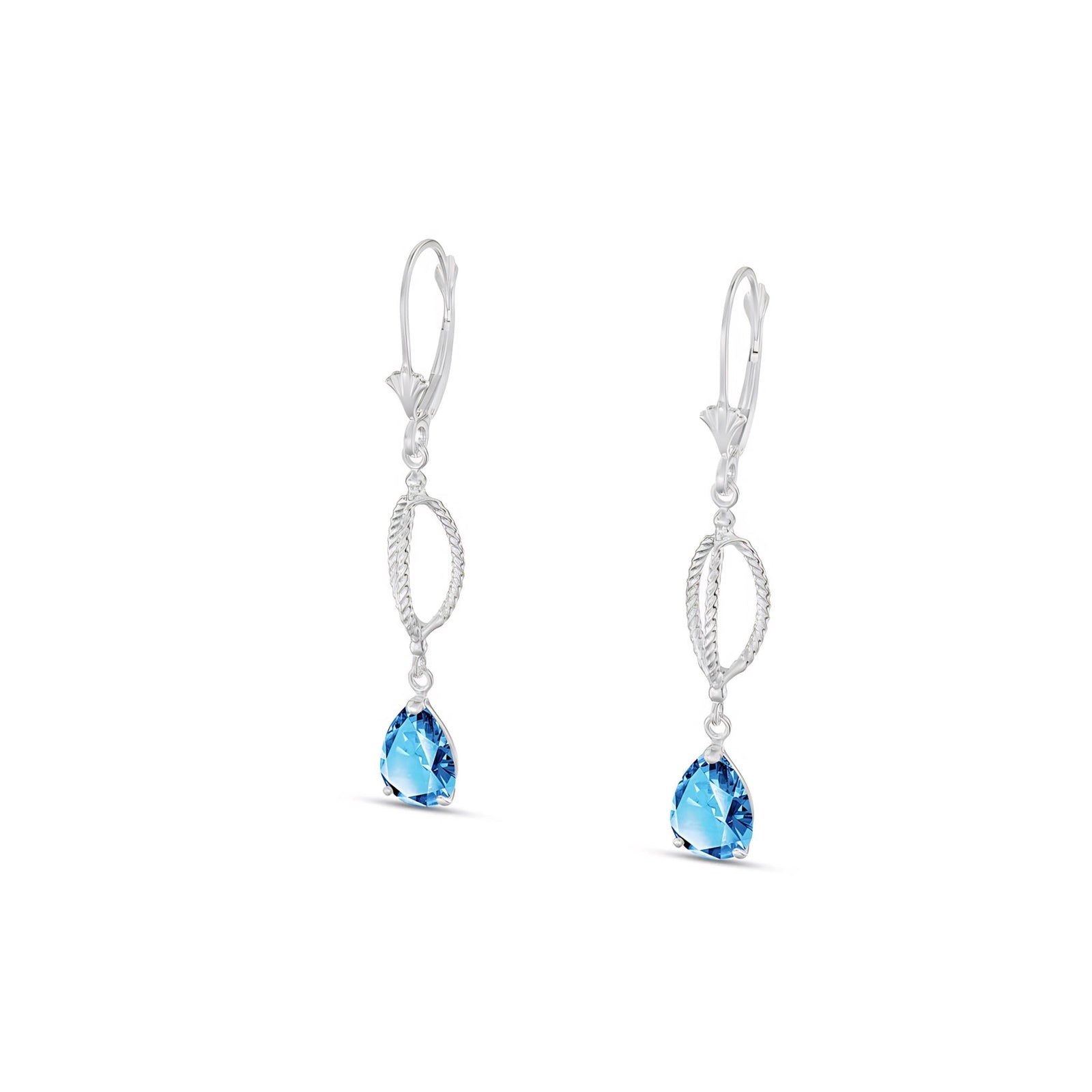 White Gold Heritage Earrings Peridot 10K — Carolina