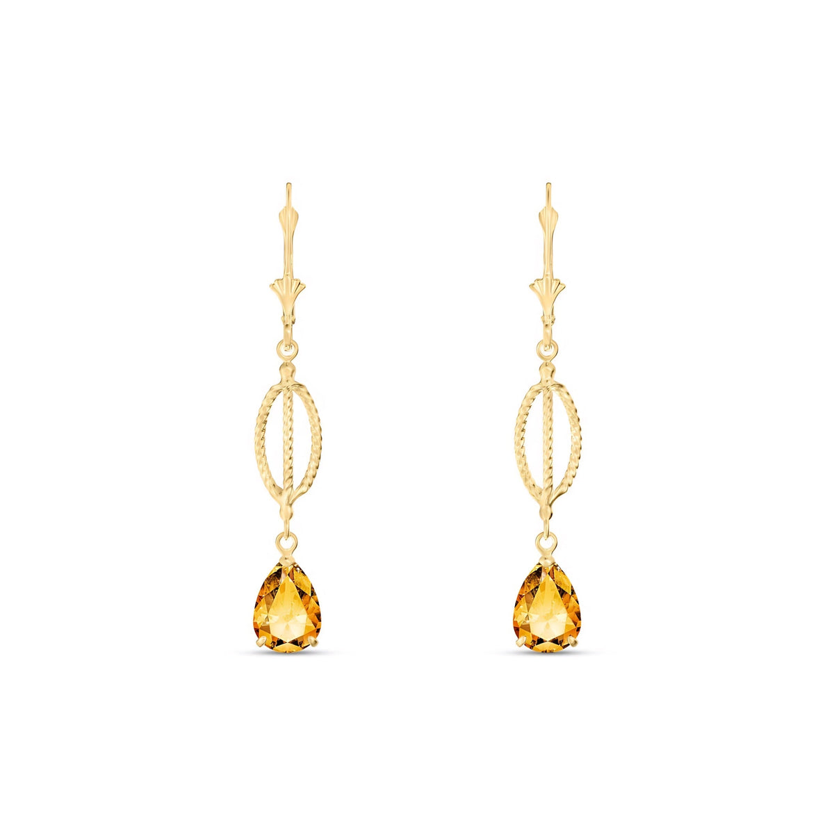 Yellow Gold Heritage Earrings Sapphire 10K — Carolina
