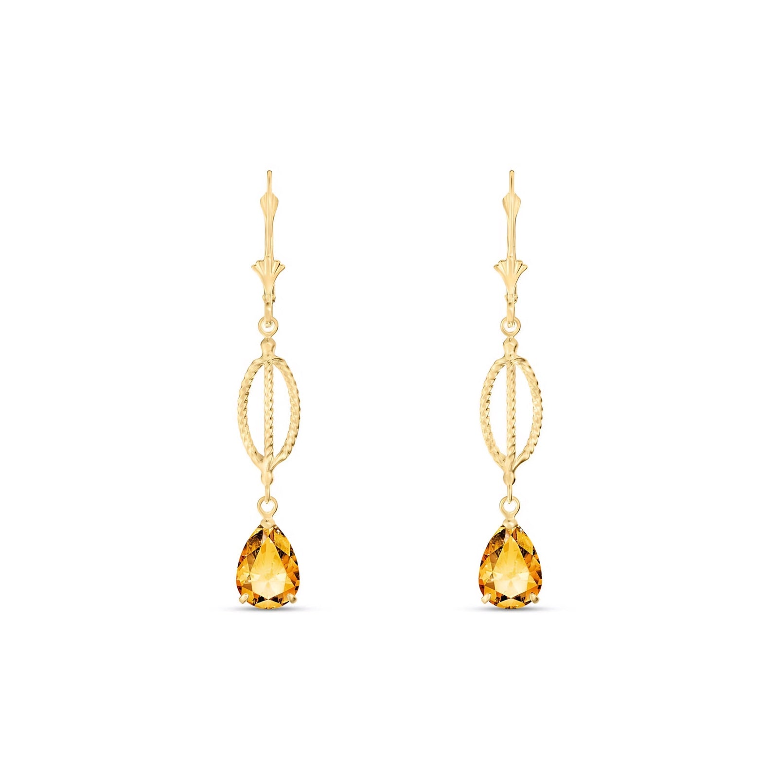 Yellow Gold Heritage Earrings Sapphire 10K — Carolina