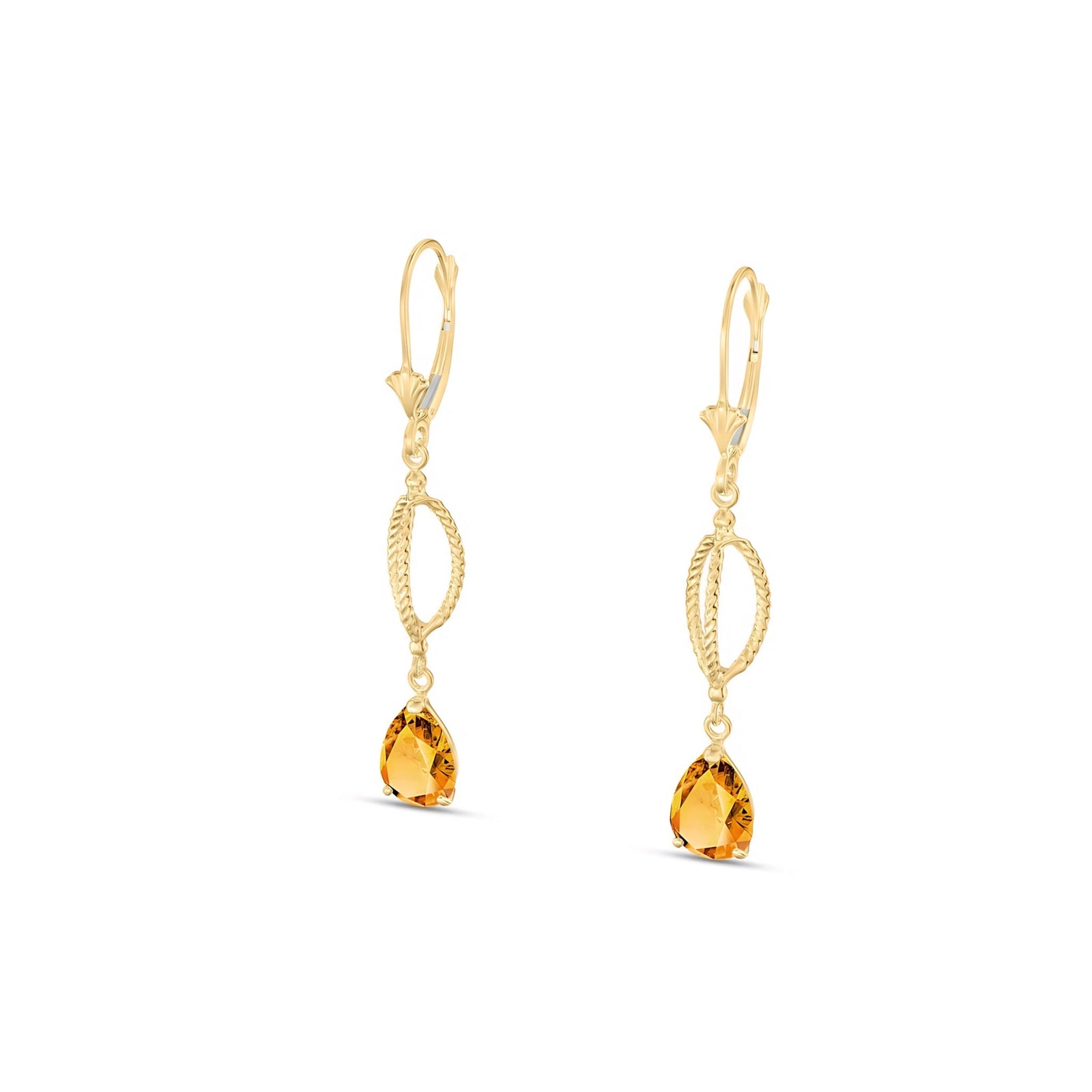 Yellow Gold Heritage Earrings Sapphire 10K — Carolina