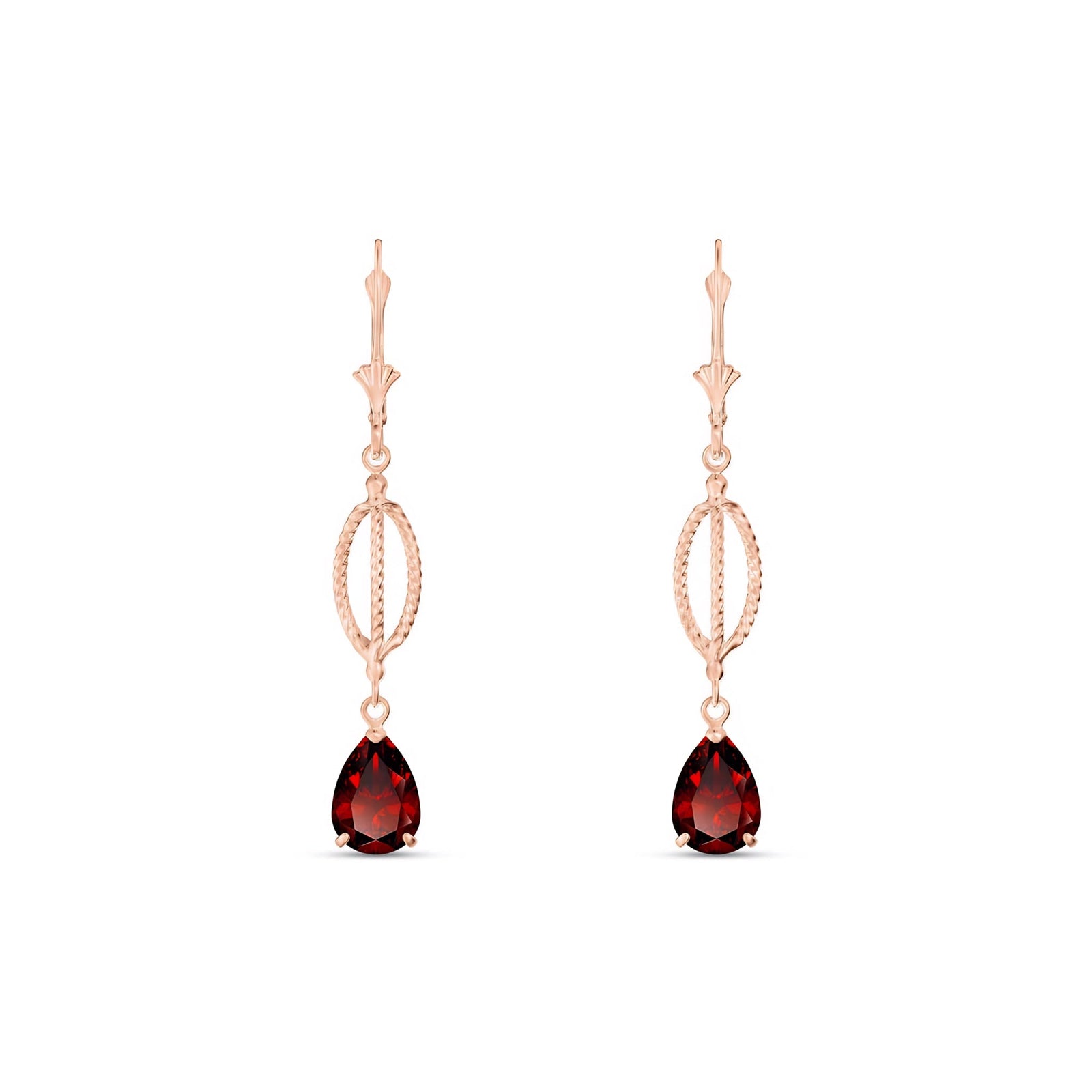 Rose Gold Heritage Earrings Pink Topaz 10K — Carolina