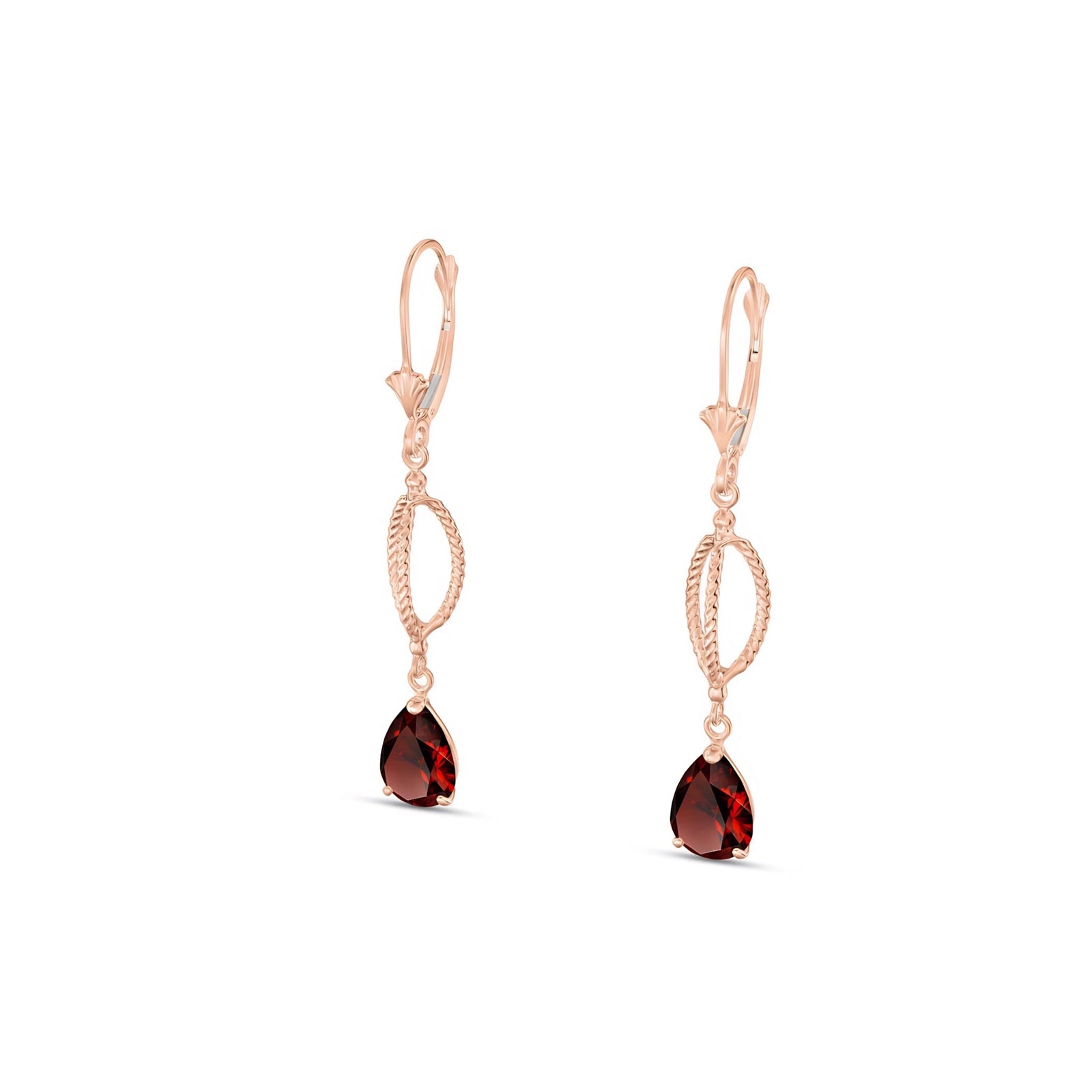 Rose Gold Heritage Earrings Pink Topaz 10K — Carolina