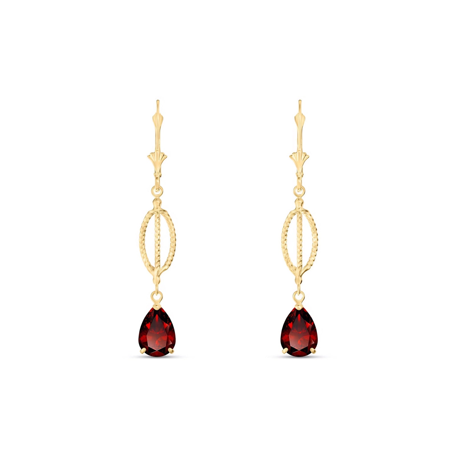 Yellow Gold Heritage Earrings Pink Topaz 10K — Carolina