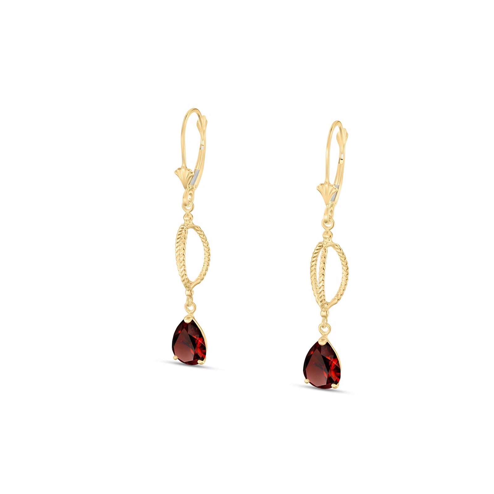 Yellow Gold Heritage Earrings Pink Topaz 10K — Carolina