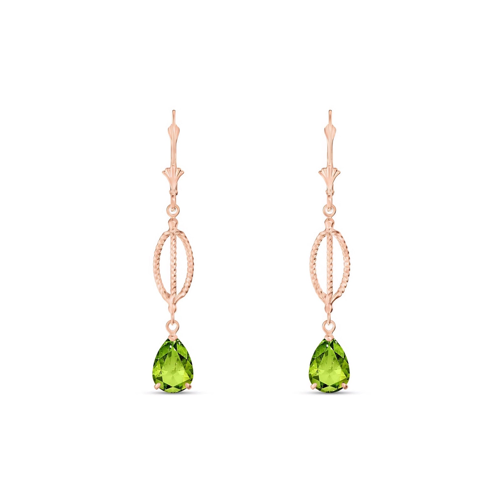 Rose Gold Heritage Earrings Blue Topaz 10K — Carolina