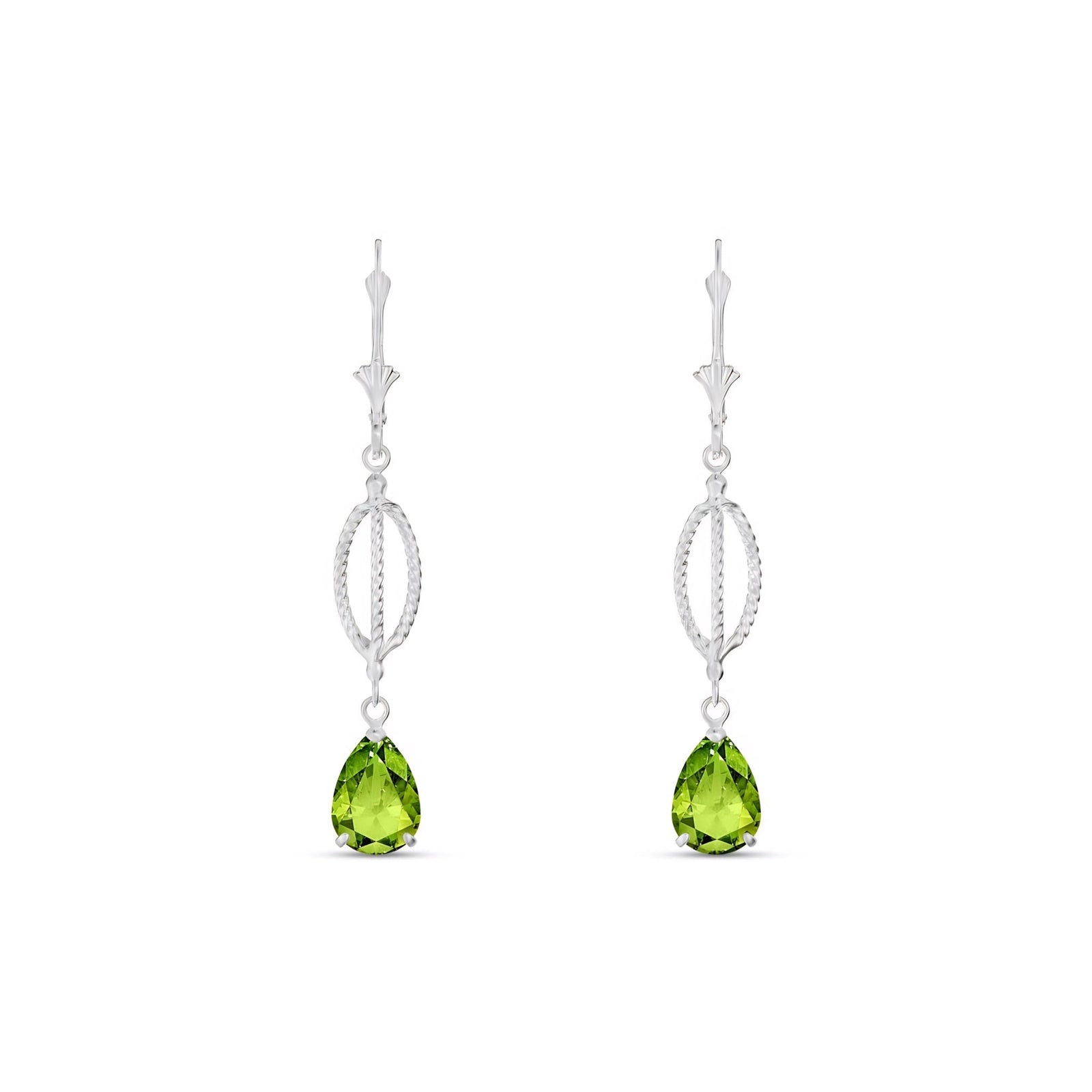 White Gold Heritage Earrings Blue Topaz 10K — Carolina