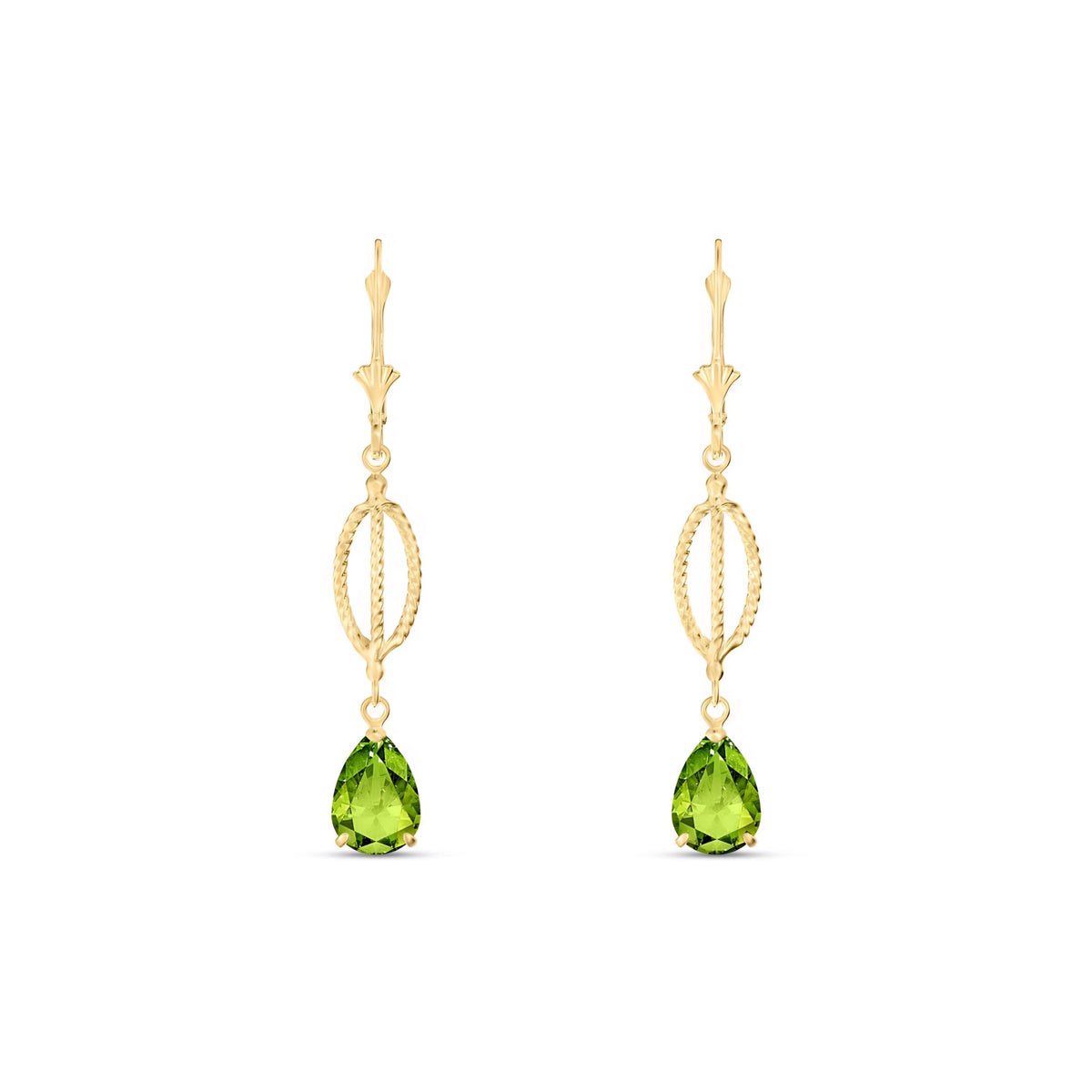 Yellow Gold Heritage Earrings Blue Topaz 10K — Carolina