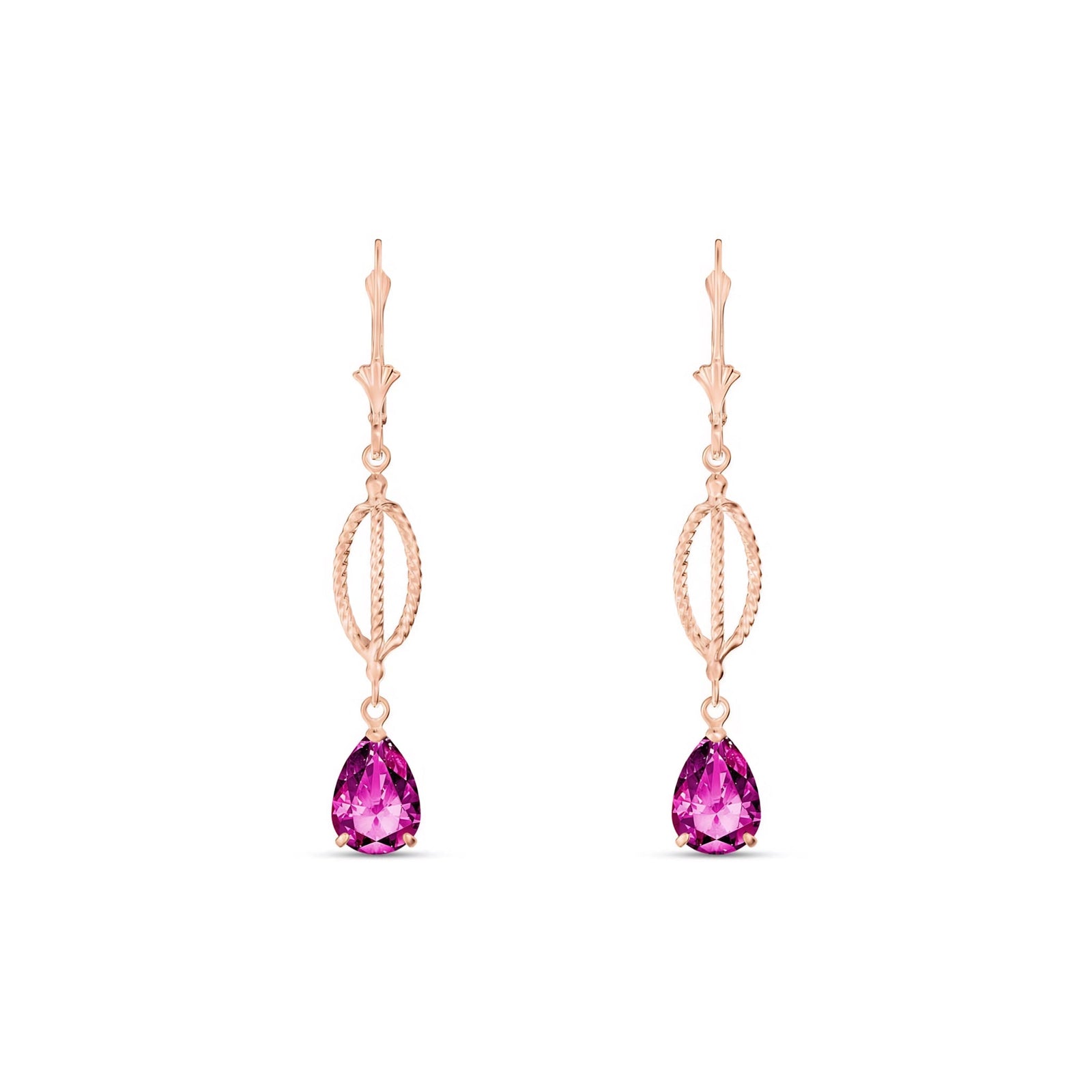 Rose Gold Heritage Earrings Ruby 10K — Carolina