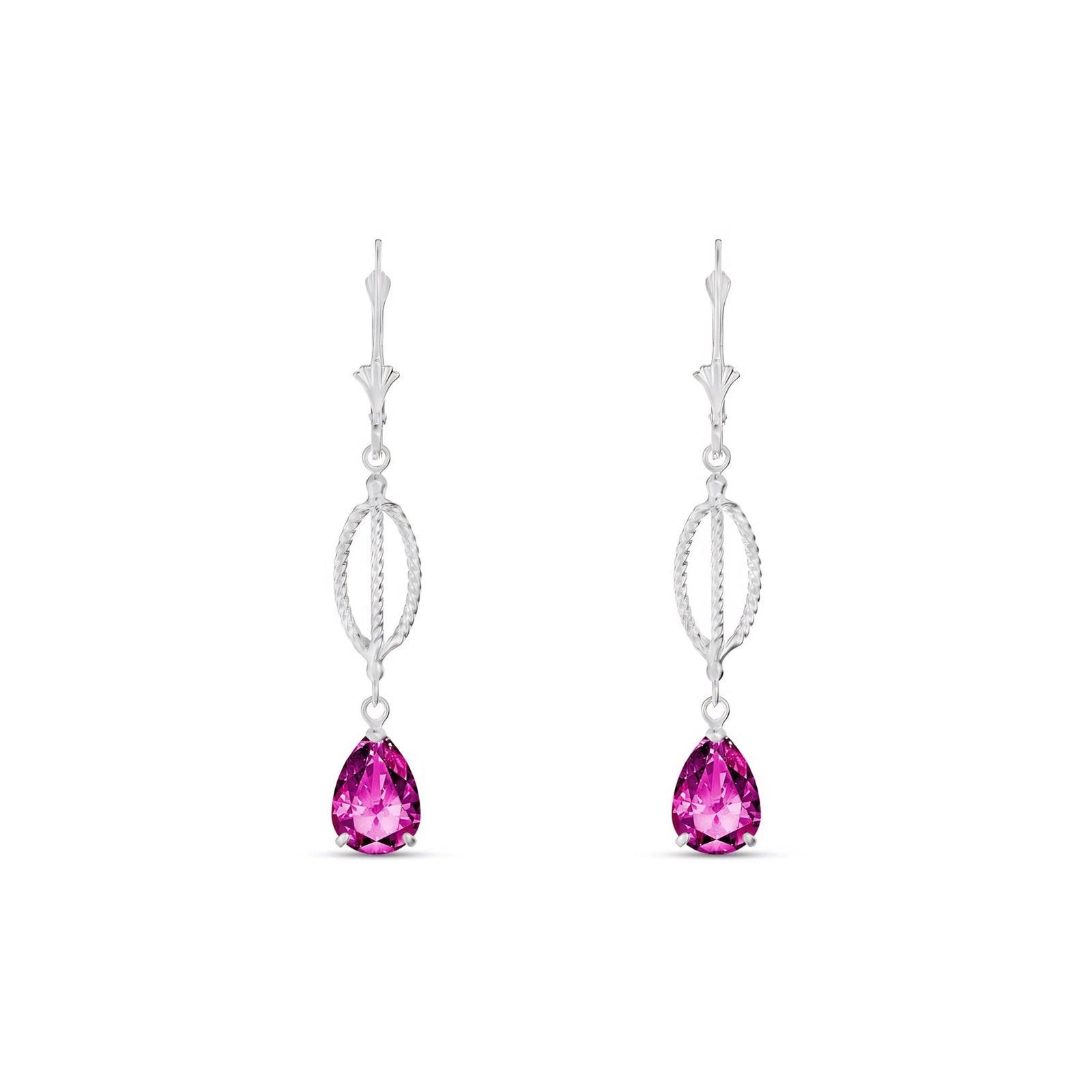 White Gold Heritage Earrings Ruby 10K — Carolina