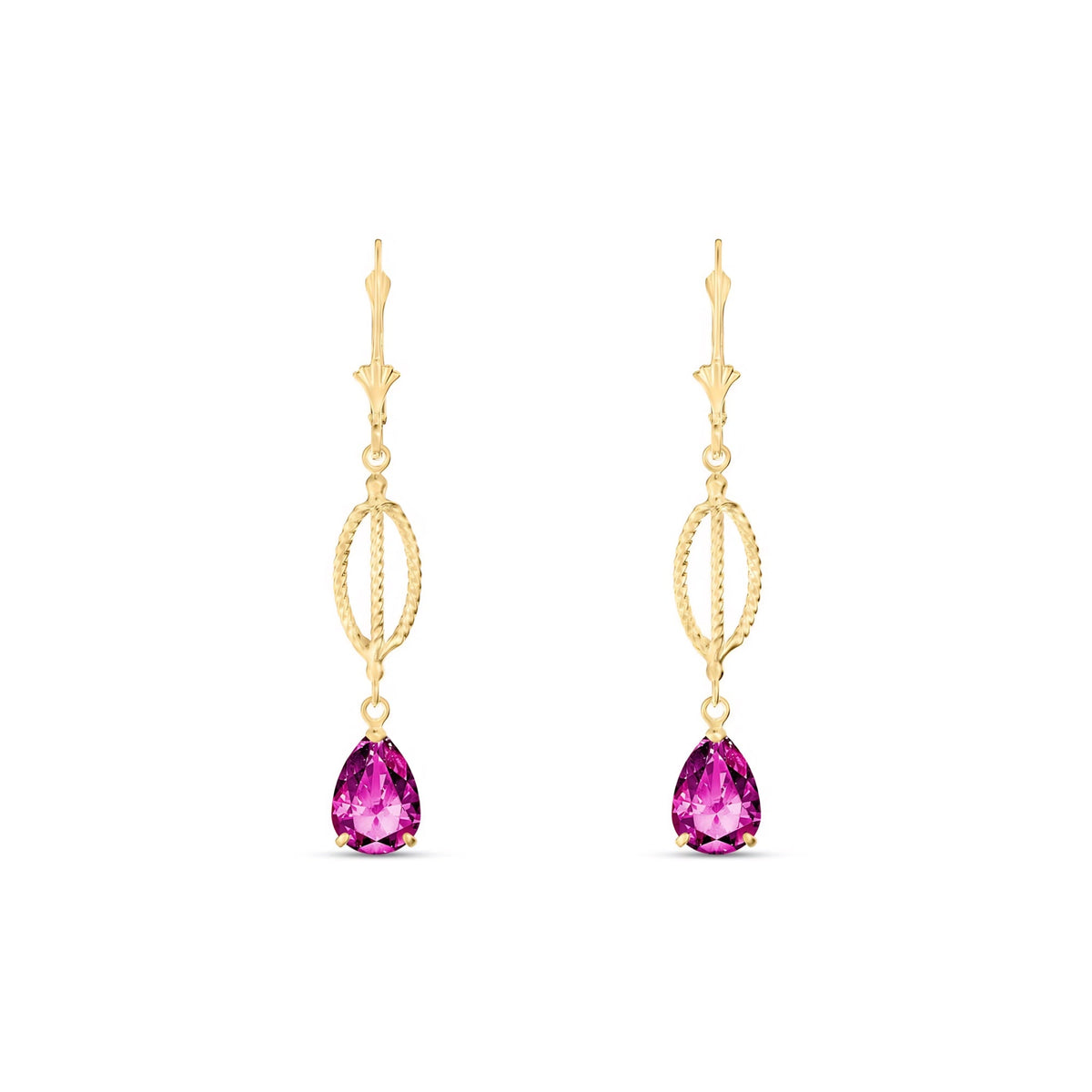 Yellow Gold Heritage Earrings Ruby 10K — Carolina