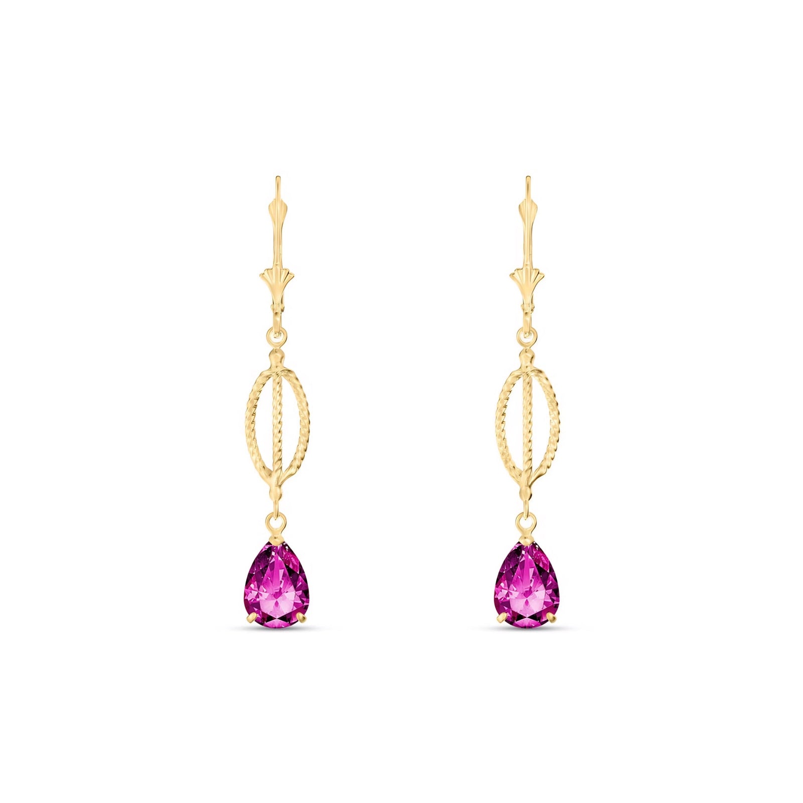Yellow Gold Heritage Earrings Ruby 10K — Carolina