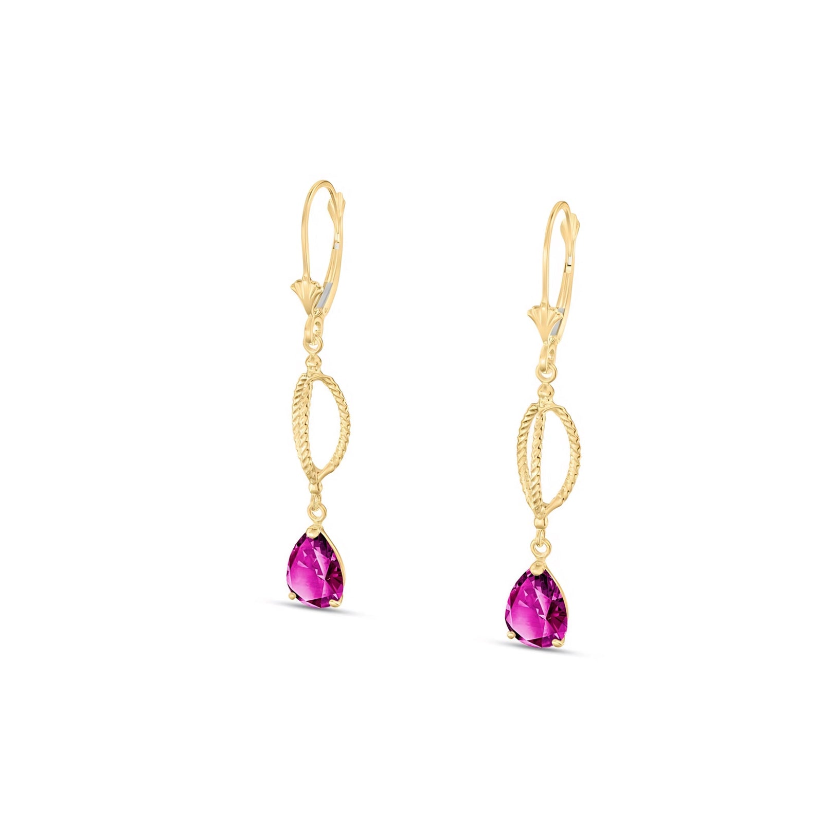 Yellow Gold Heritage Earrings Ruby 10K — Carolina