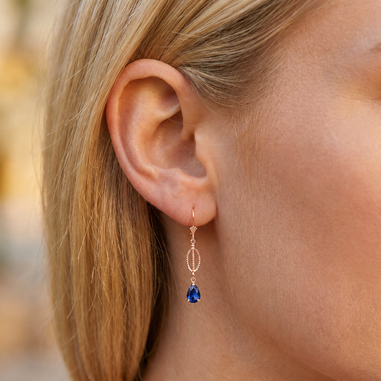 Rose Gold Heritage Earrings Emerald 10K — Carolina