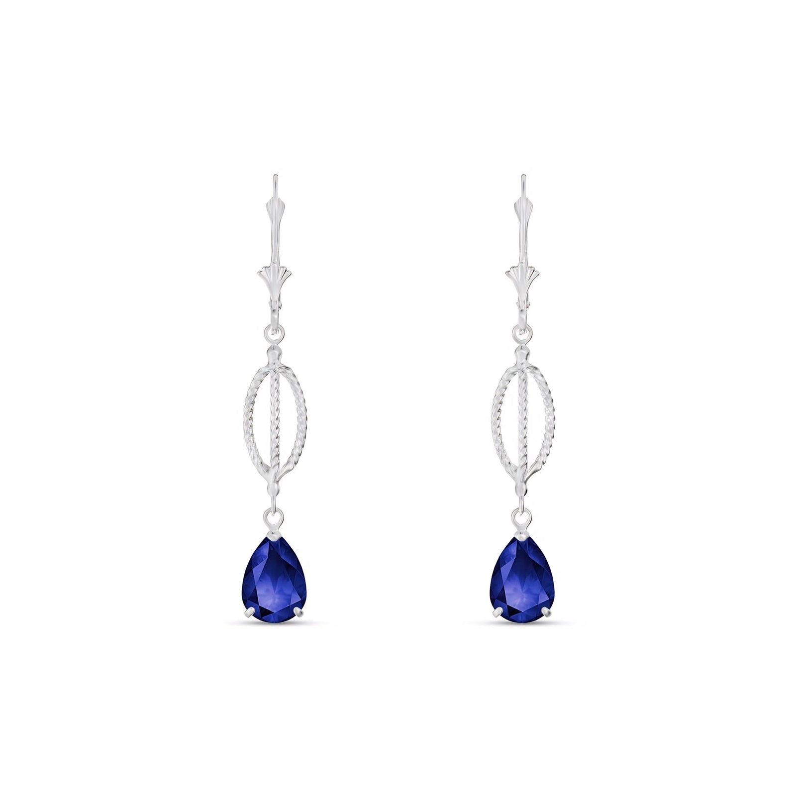 White Gold Heritage Earrings Emerald 10K — Carolina