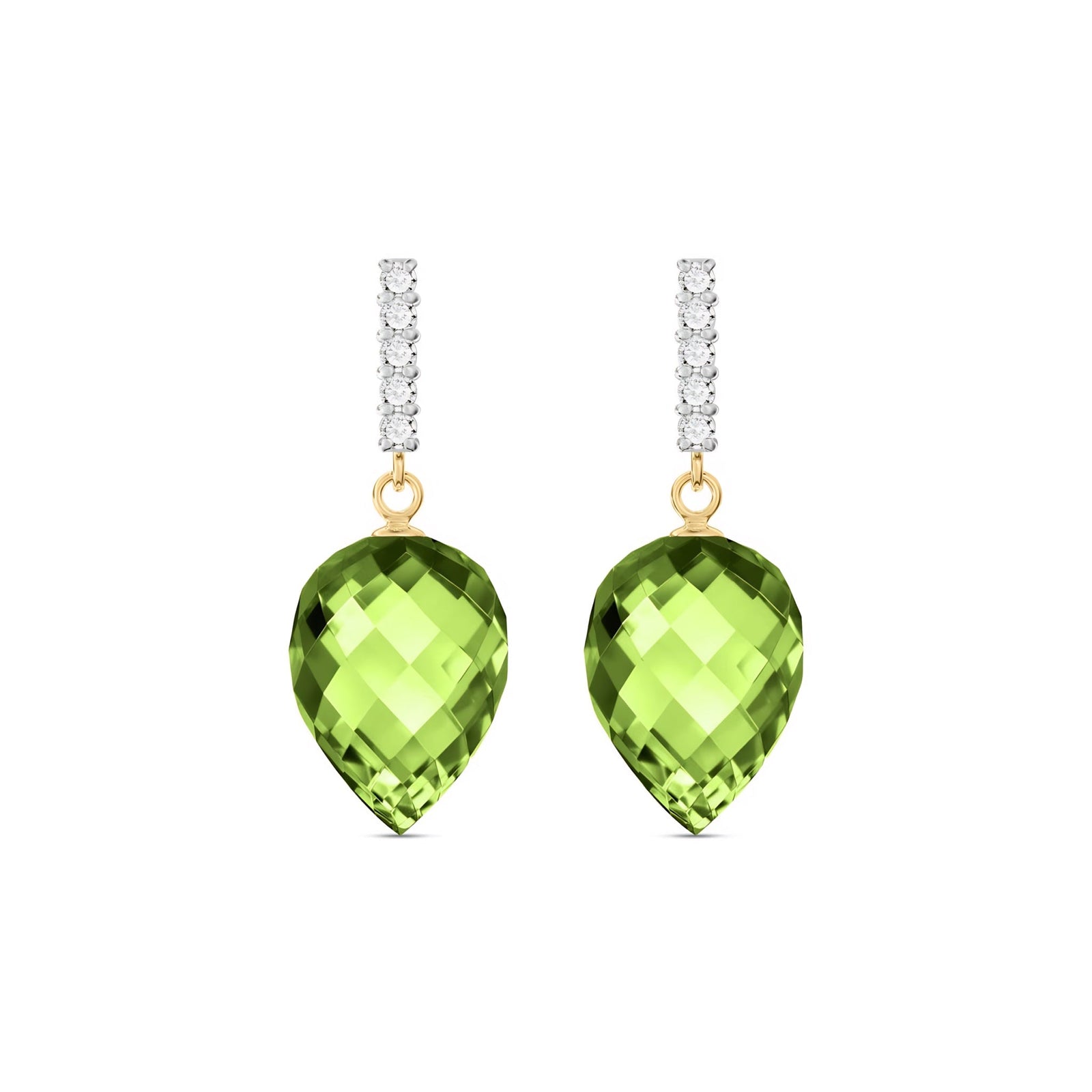 Yellow Gold Earrings Lemon Quartz 10K — Gina