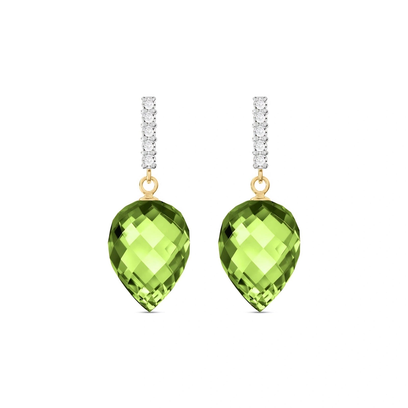 Yellow Gold Earrings Lemon Quartz 10K — Gina