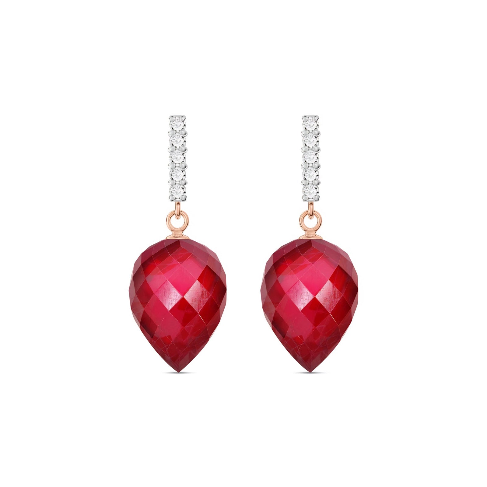 Rose Gold Earrings Spinel 10K — Gina