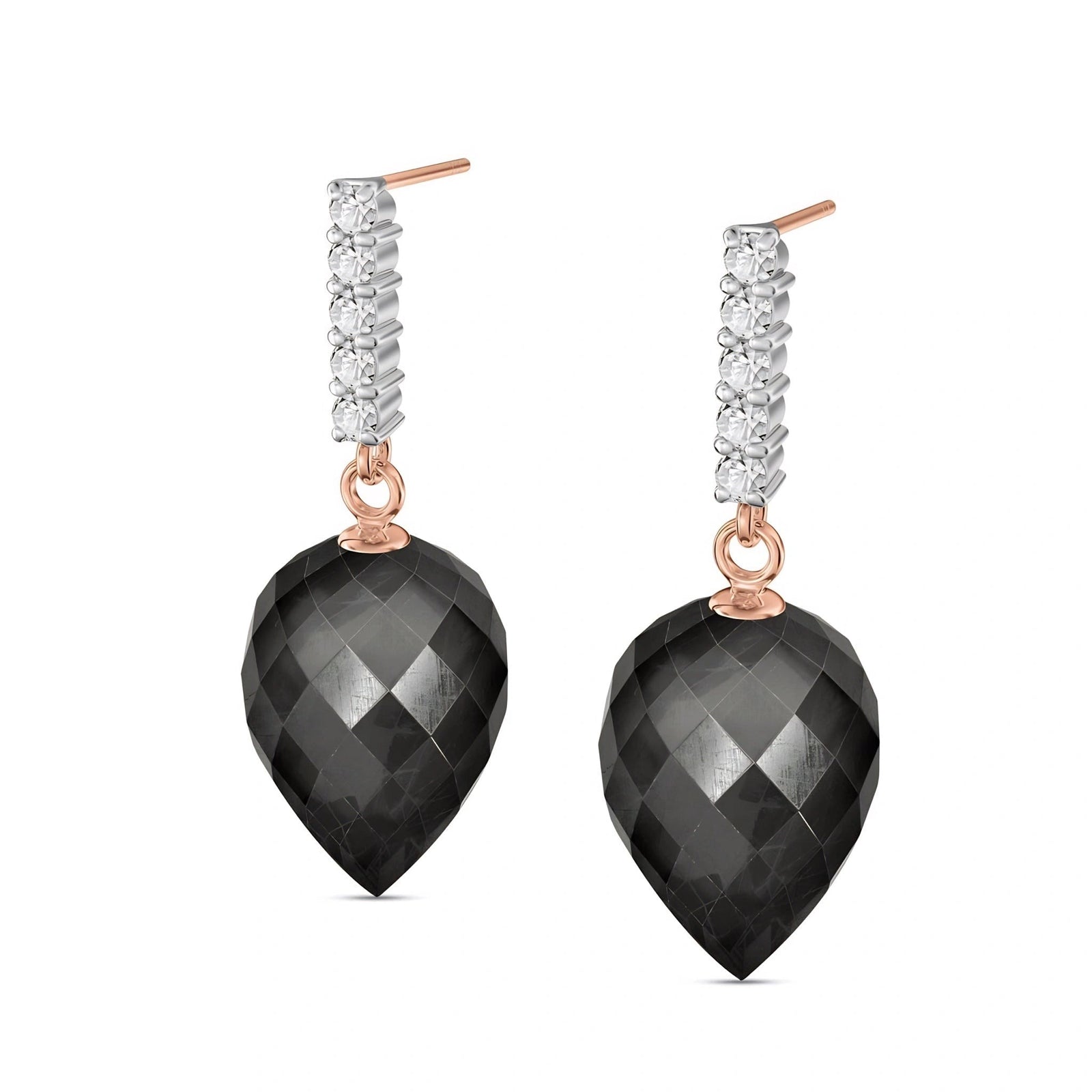 Rose Gold Earrings Spinel 10K — Gina