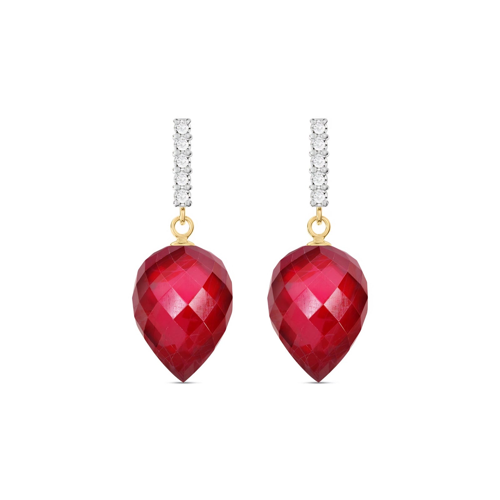 Yellow Gold Earrings Spinel 10K — Gina