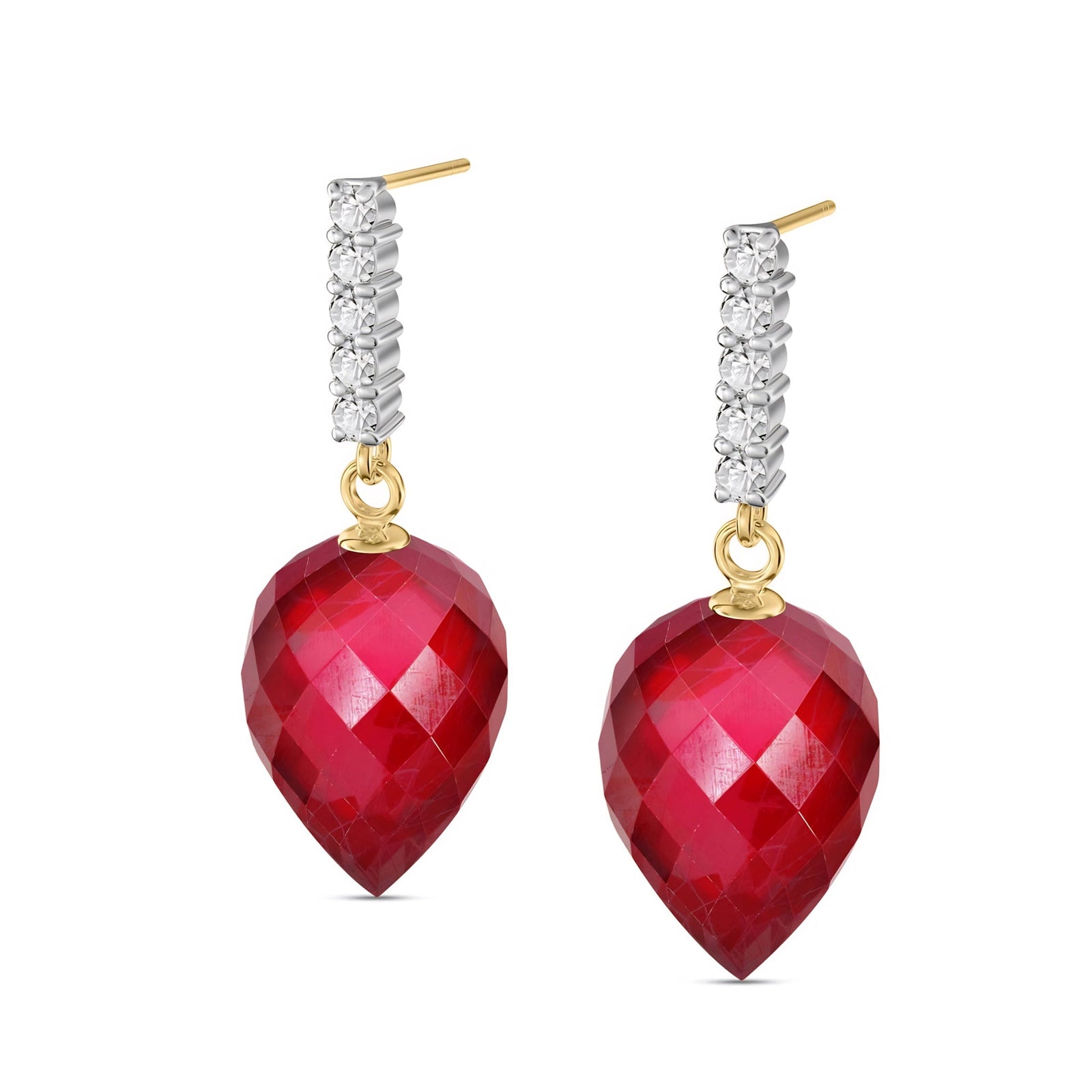 Yellow Gold Earrings Spinel 10K — Gina