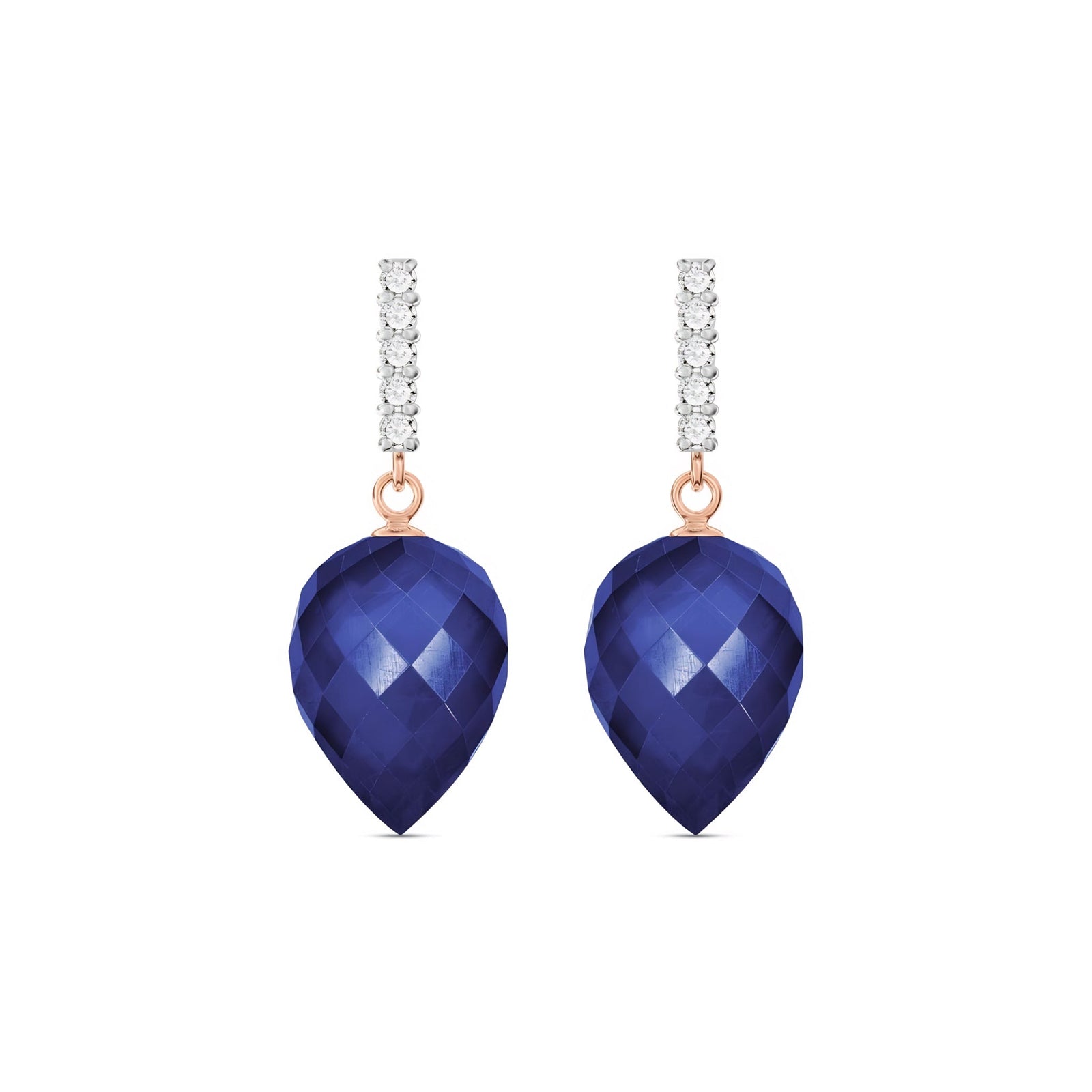 Rose Gold Earrings Ruby 10K — Gina