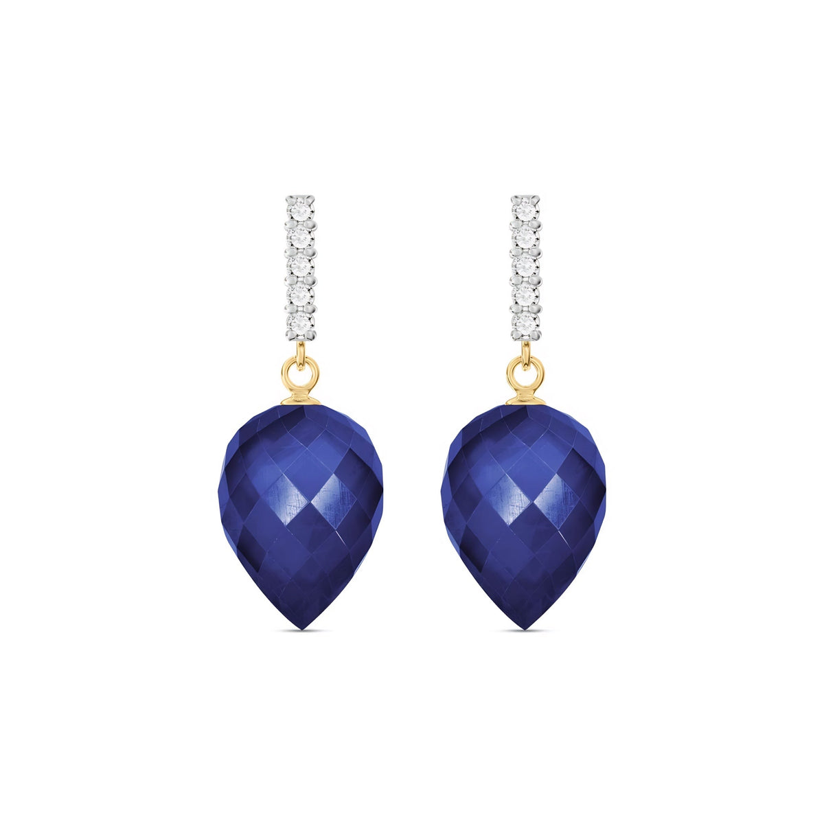 Yellow Gold Earrings Ruby 10K — Gina