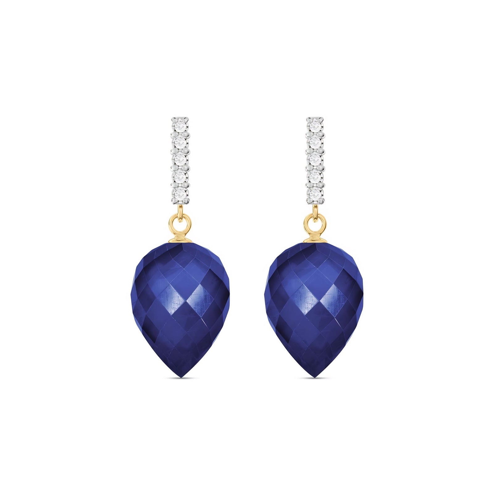 Yellow Gold Earrings Ruby 10K — Gina