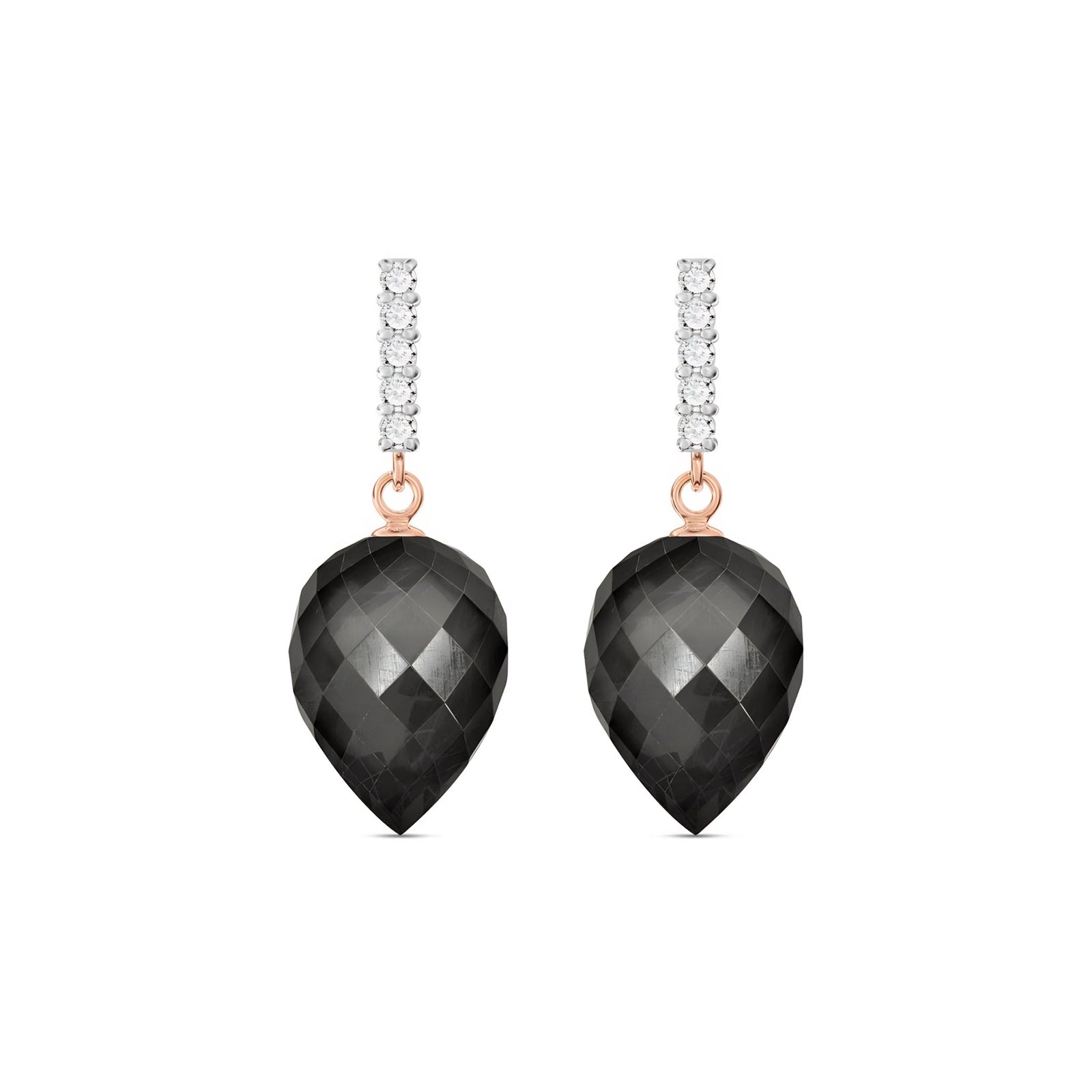 Rose Gold Earrings Sapphire 10K — Gina