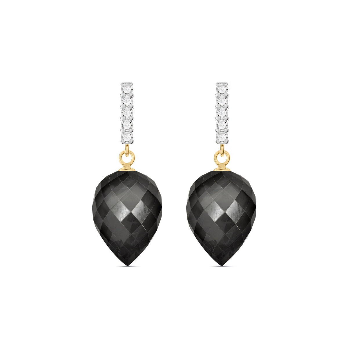 Yellow Gold Earrings Sapphire 10K — Gina