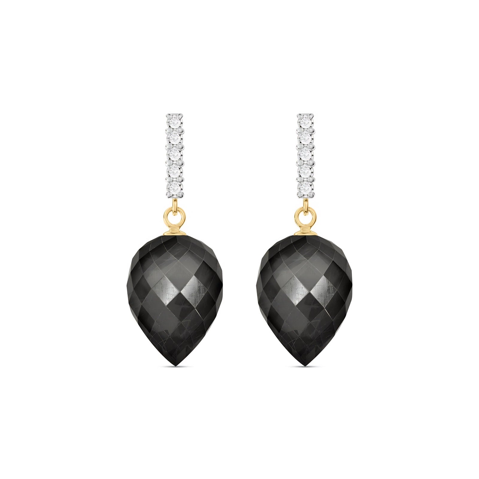 Yellow Gold Earrings Sapphire 10K — Gina