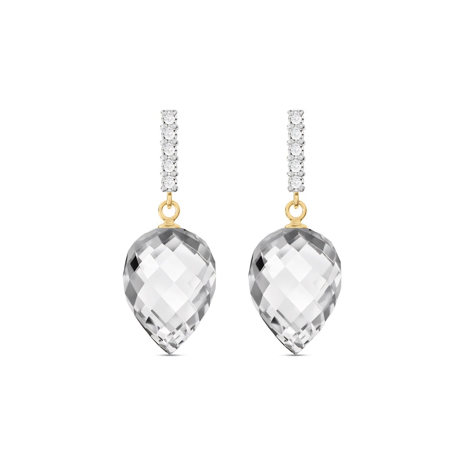Yellow Gold Earrings Emerald 10K — Gina