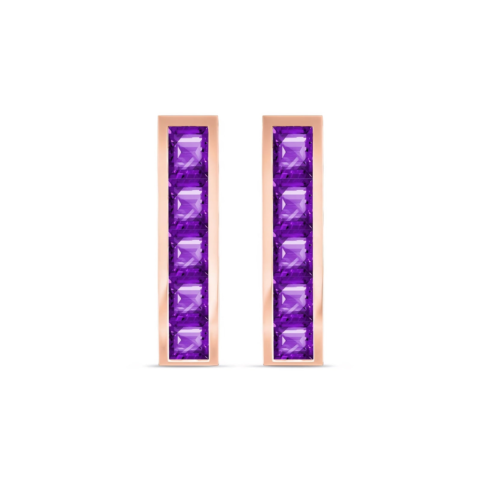 Rose Gold Bloom Earrings Blue Topaz 10K — Paola