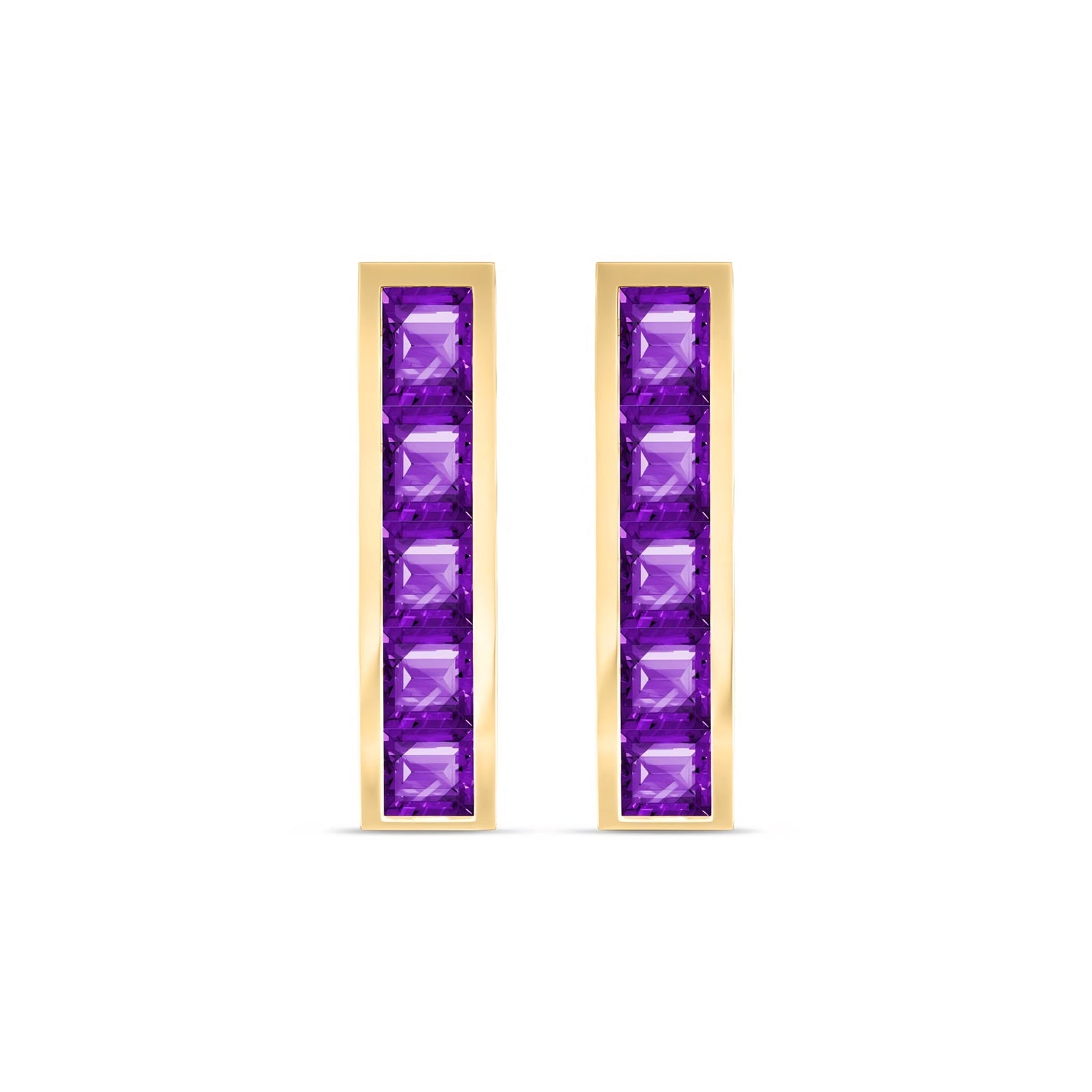Yellow Gold Bloom Earrings Blue Topaz 10K — Paola