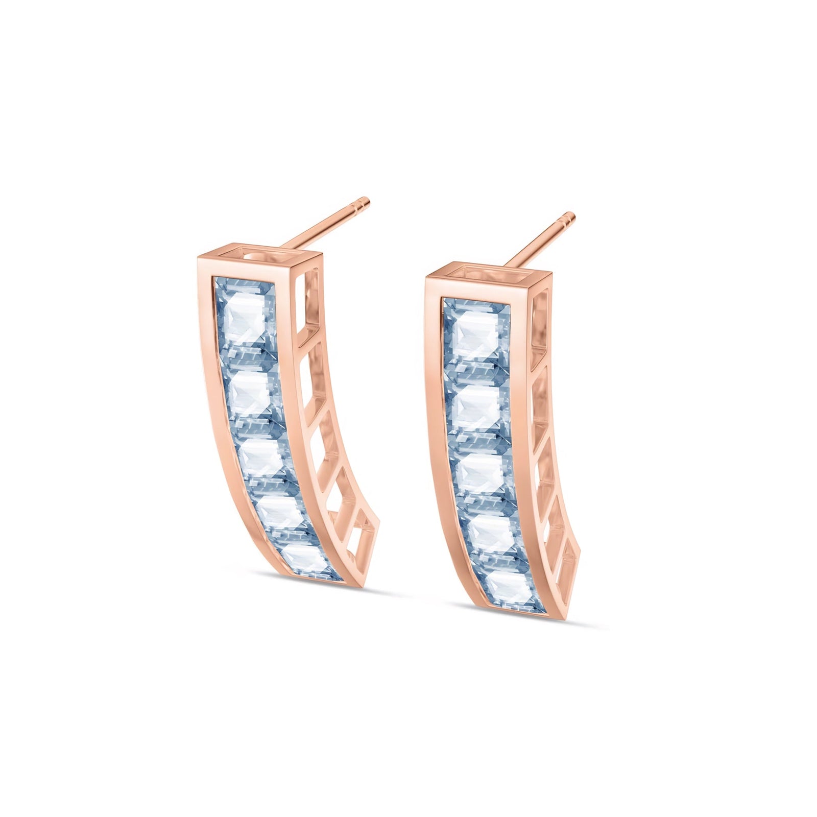 Rose Gold Bloom Earrings Peridot 10K — Paola
