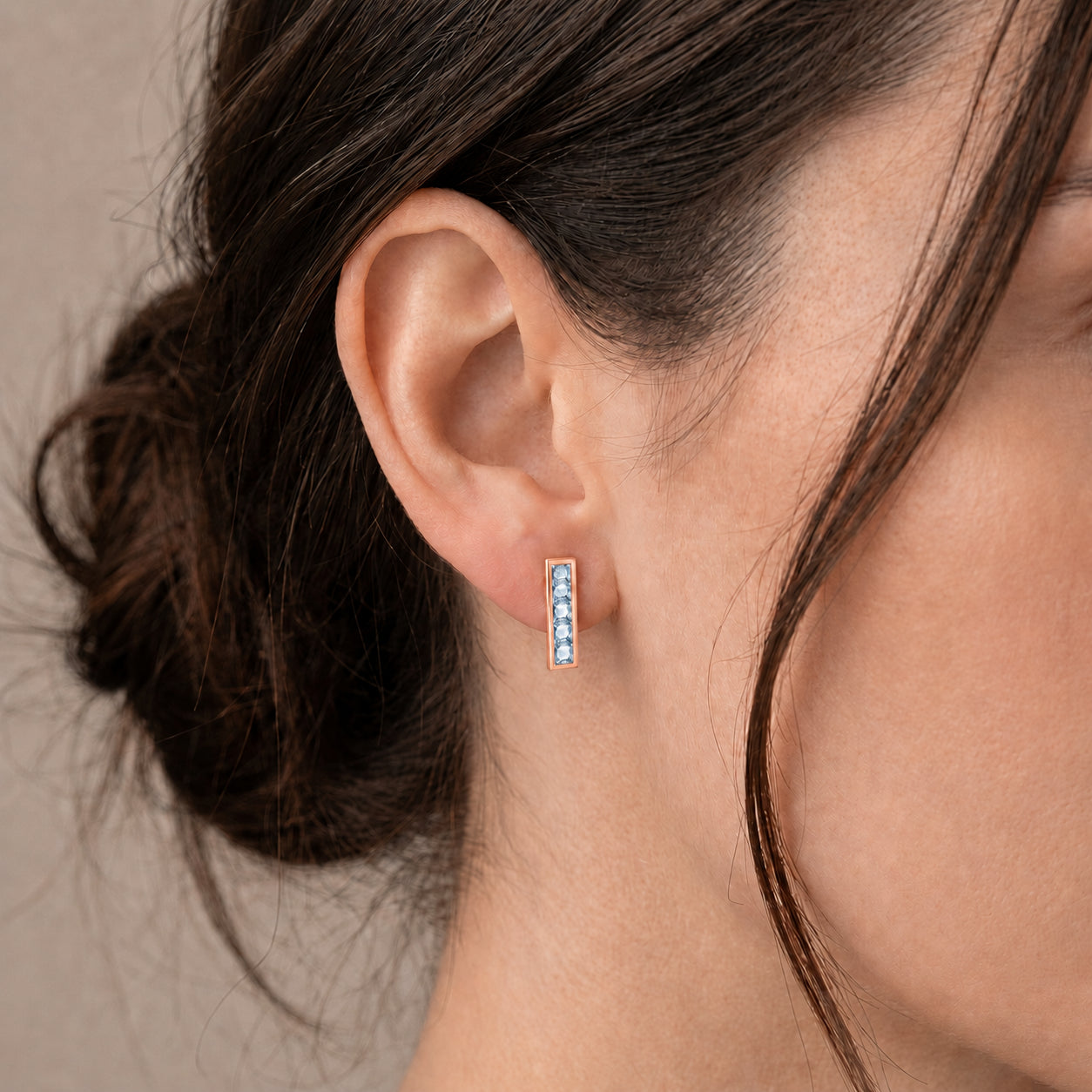 Rose Gold Bloom Earrings Peridot 10K — Paola