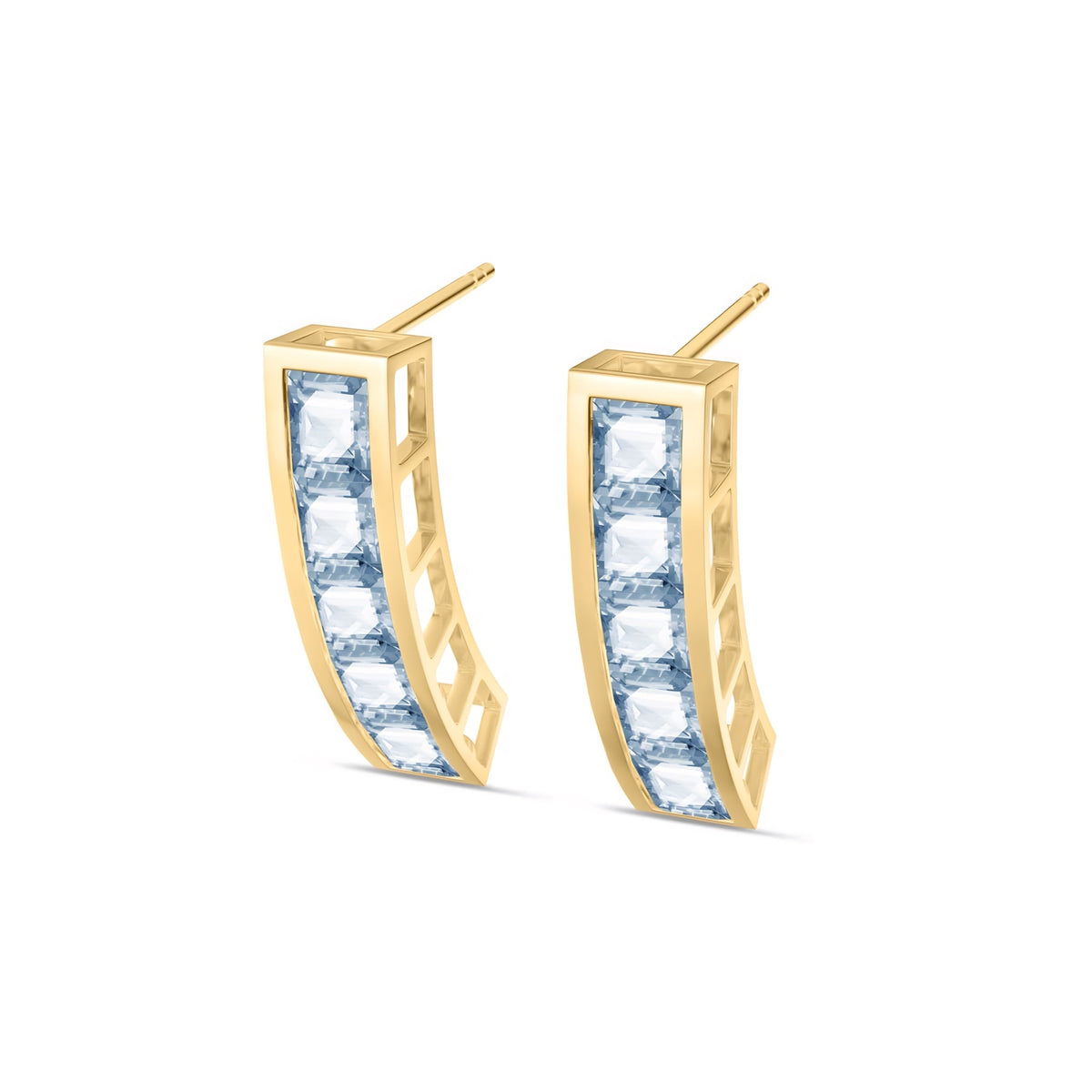 Yellow Gold Bloom Earrings Peridot 10K — Paola