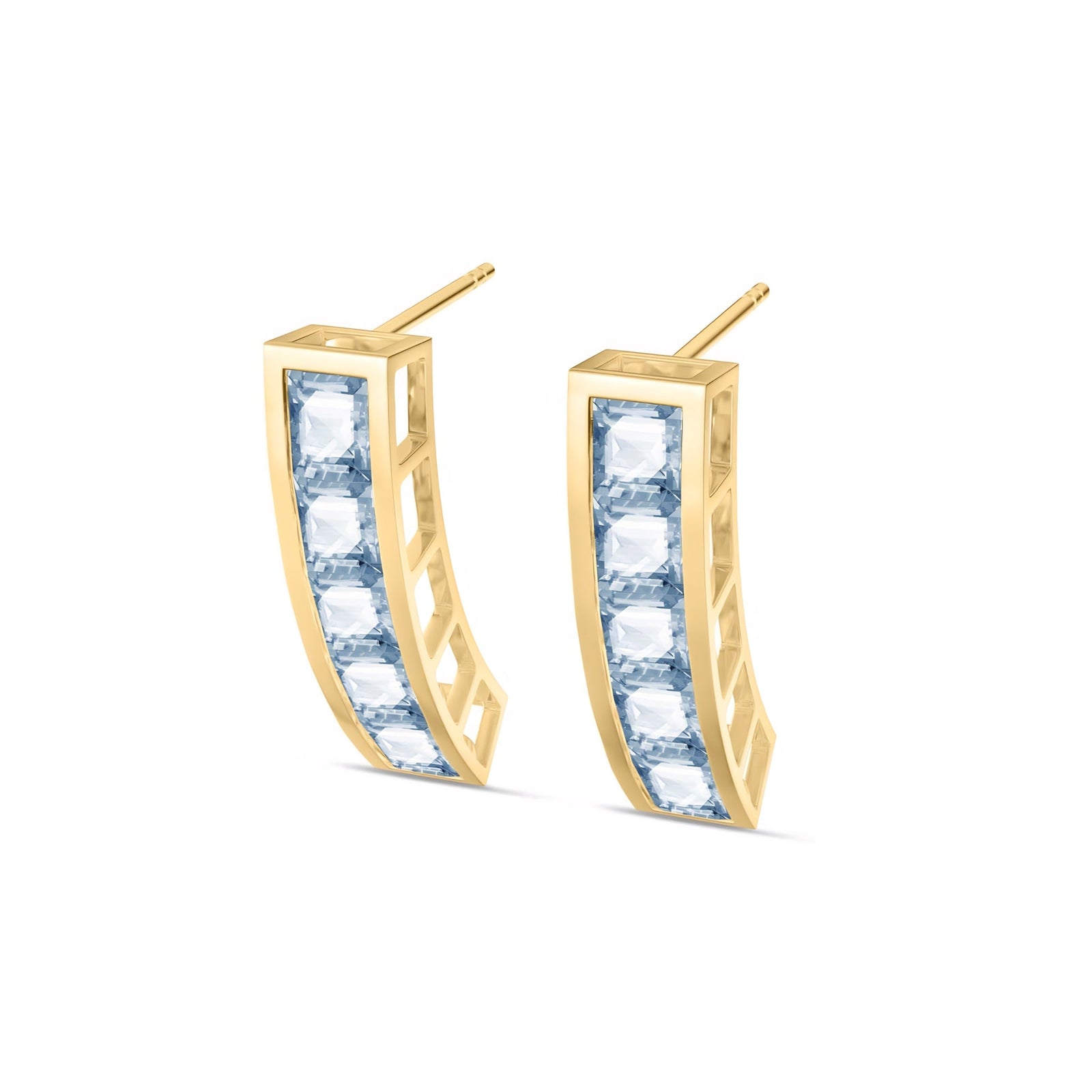 Yellow Gold Bloom Earrings Peridot 10K — Paola