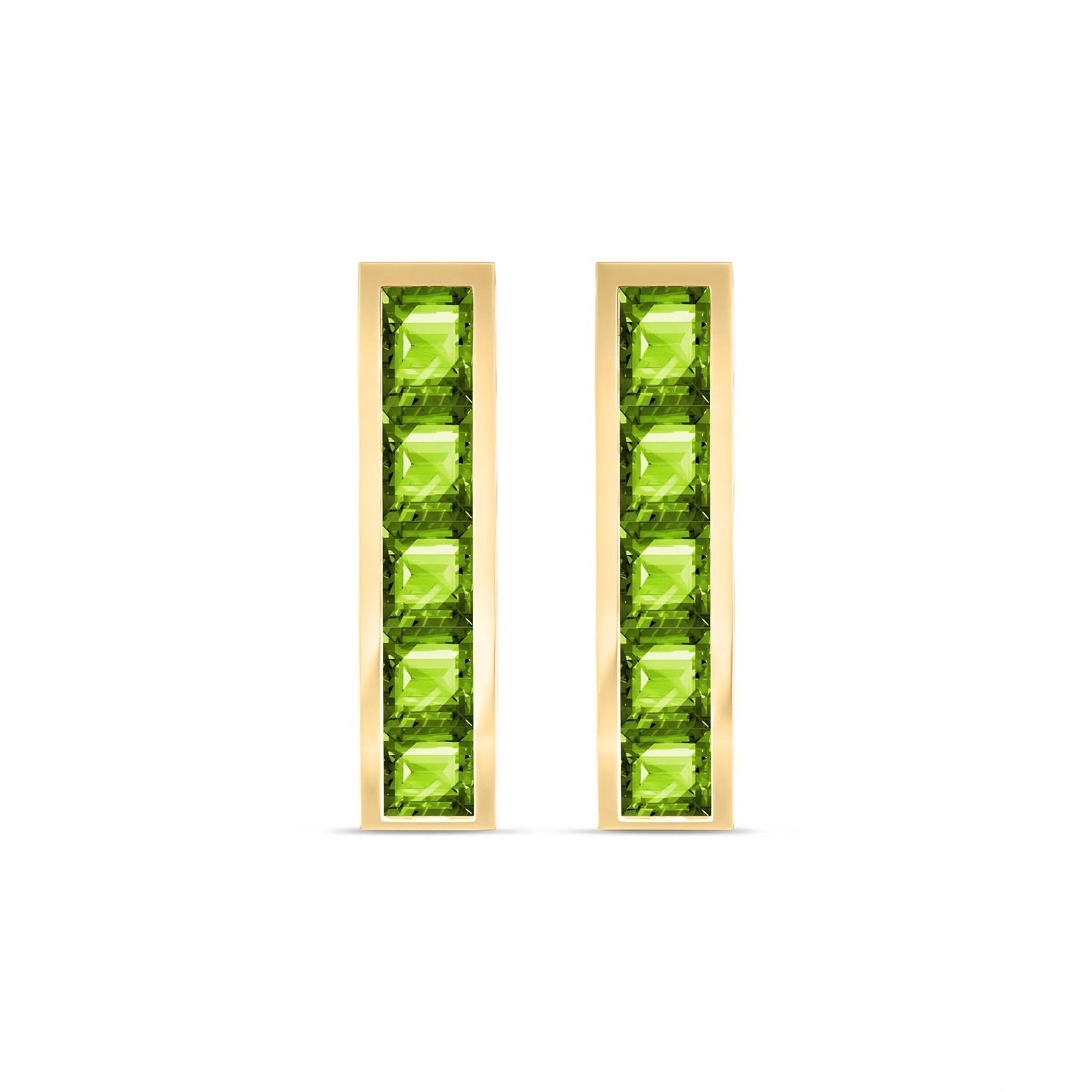 Yellow Gold Bloom Earrings Peridot 10K — Paola