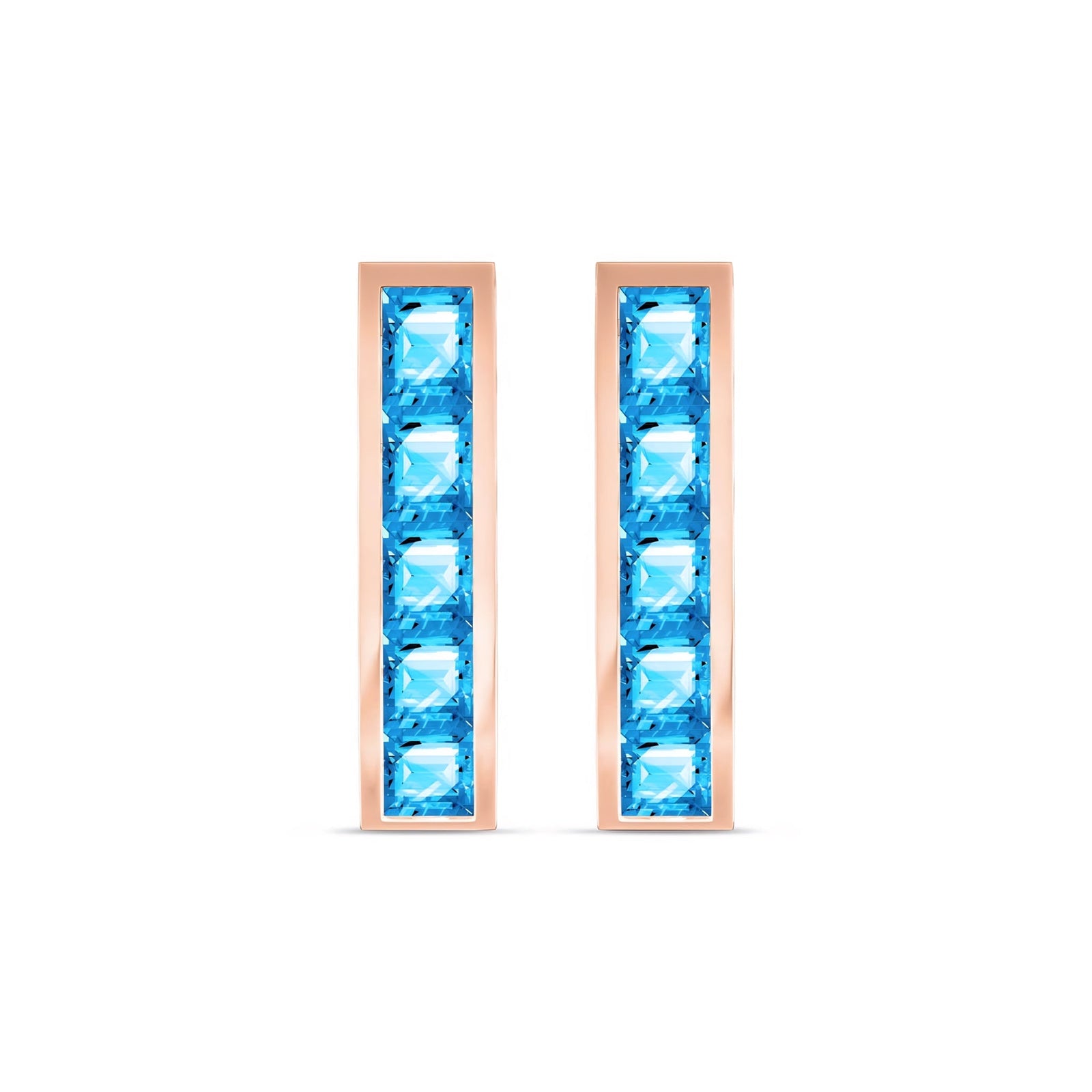 Rose Gold Bloom Earrings Amethyst 10K — Paola
