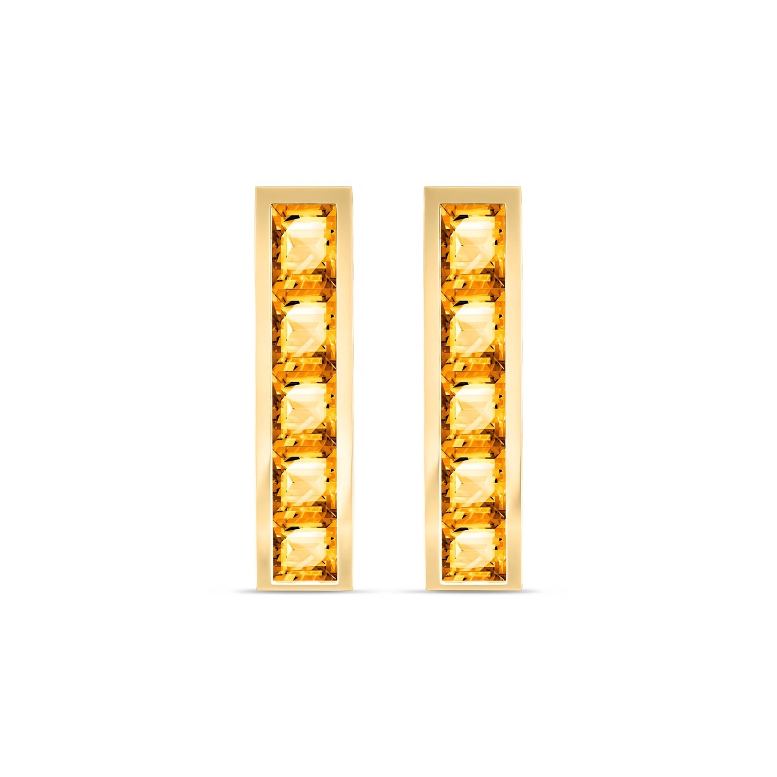 Yellow Gold Bloom Earrings Citrine 10K — Paola