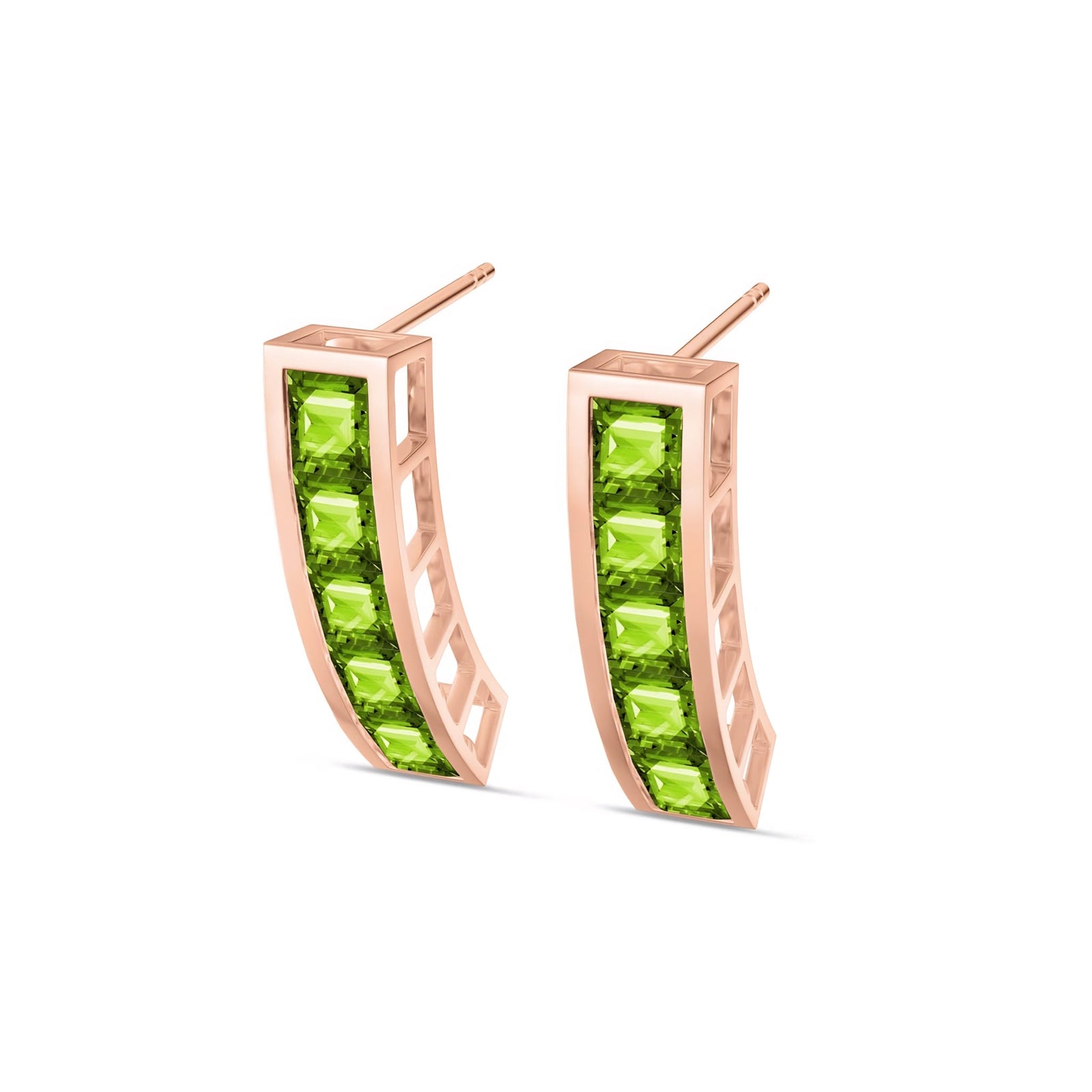 Rose Gold Bloom Earrings Ruby 10K — Paola