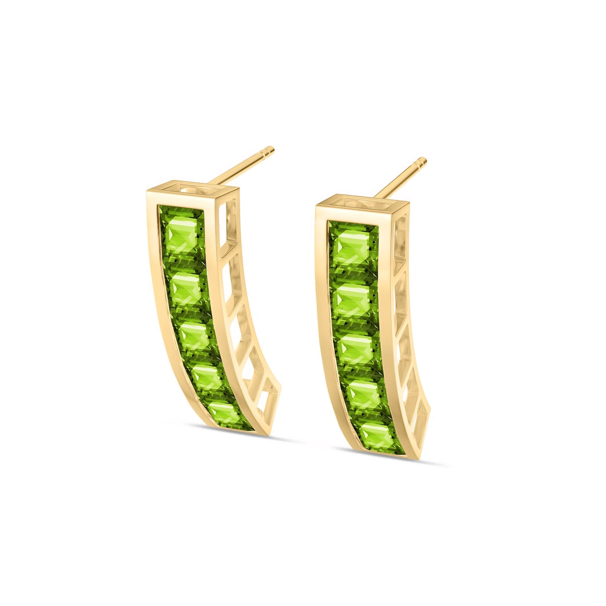 Yellow Gold Bloom Earrings Ruby 10K — Paola