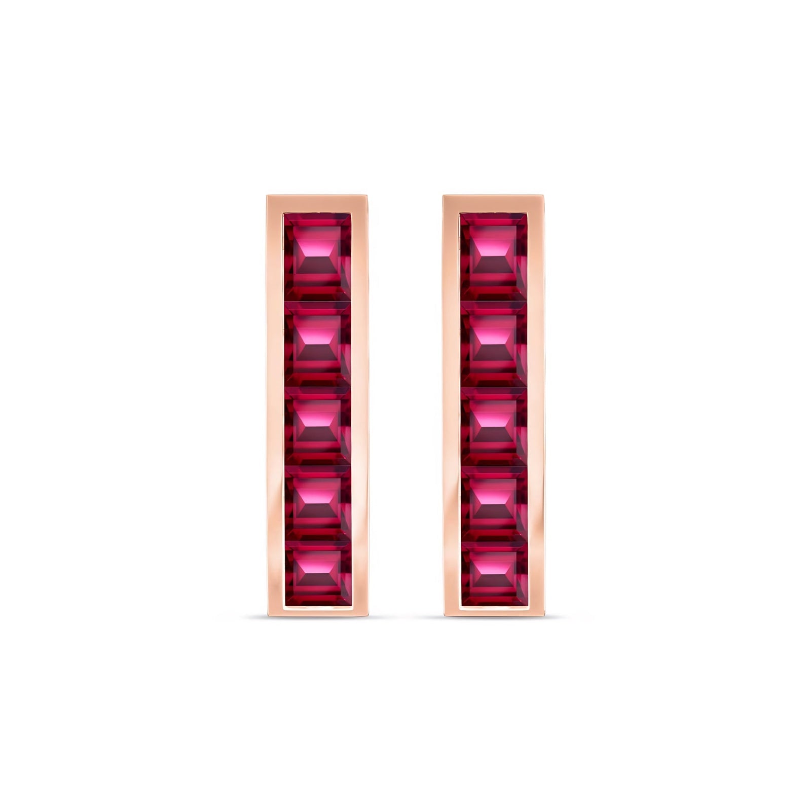 Rose Gold Bloom Earrings White Topaz 10K — Paola