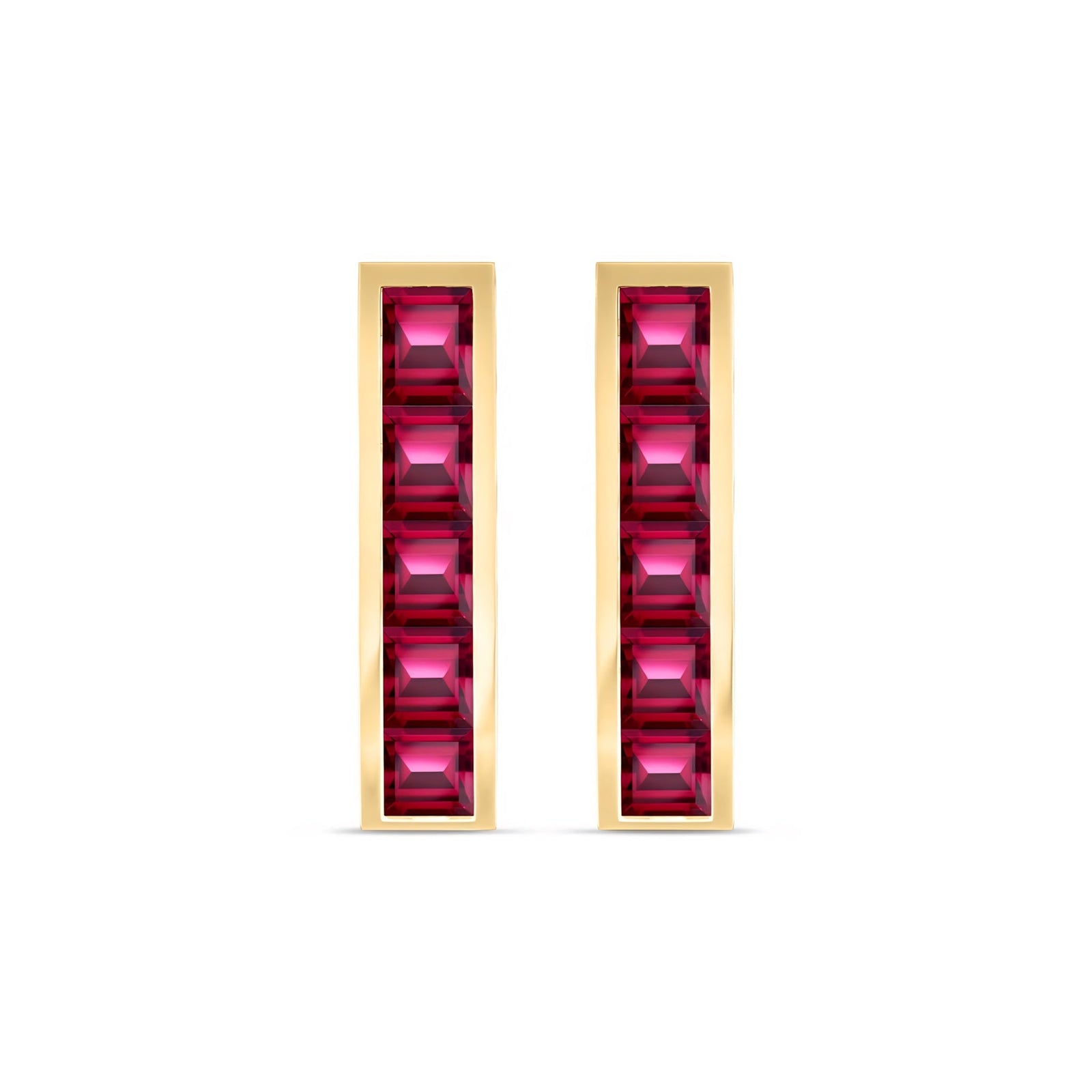 Yellow Gold Bloom Earrings White Topaz 10K — Paola