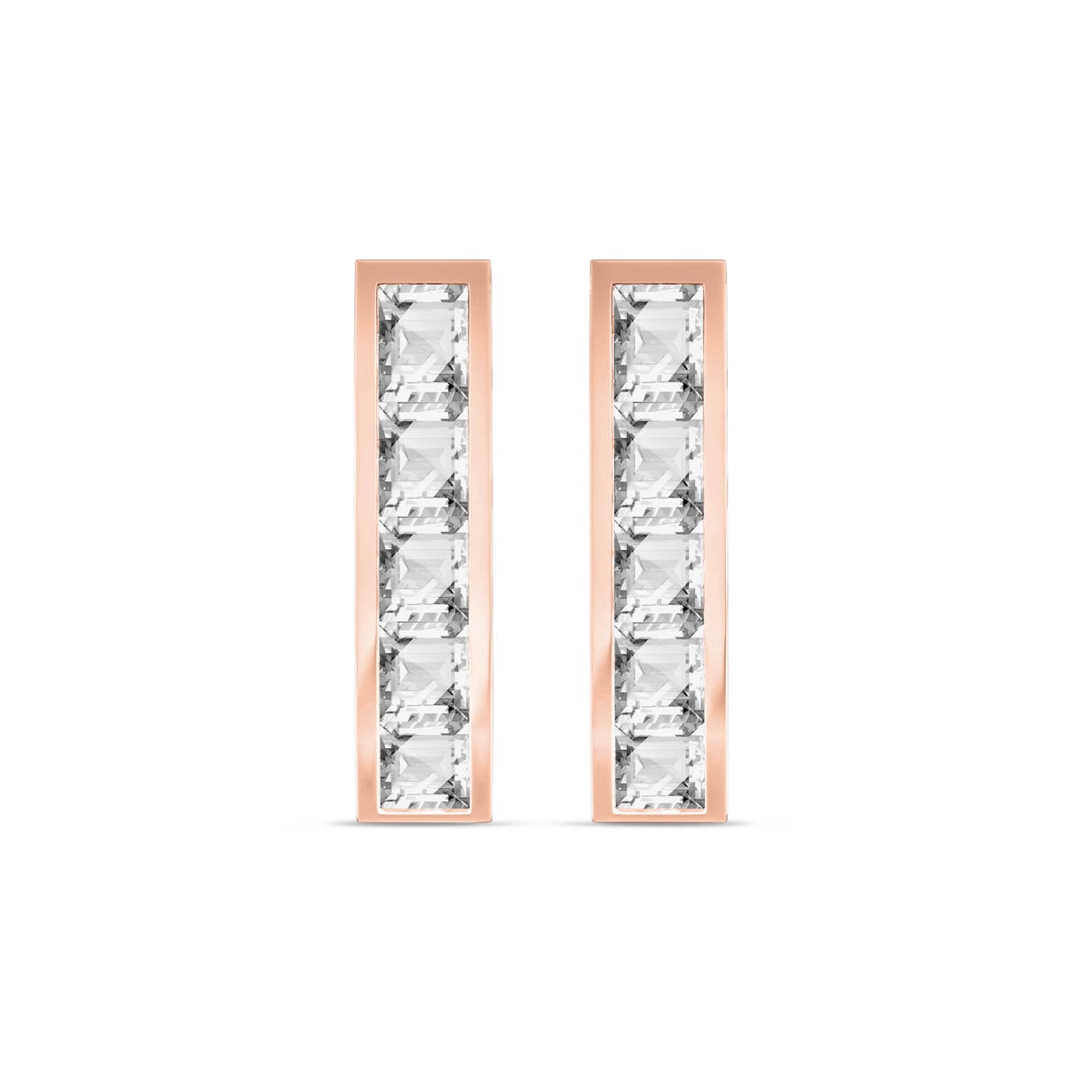 Rose Gold Bloom Earrings Aquamarine 10K — Paola