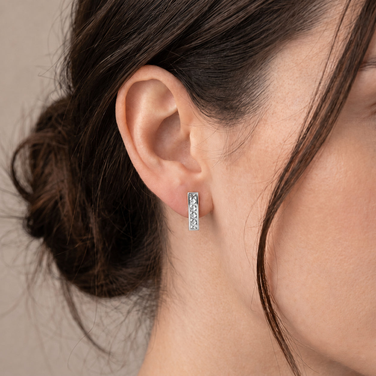White Gold Bloom Earrings Aquamarine 10K — Paola