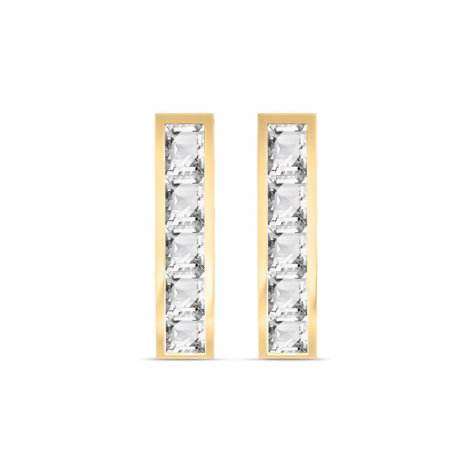 Yellow Gold Bloom Earrings Aquamarine 10K — Paola