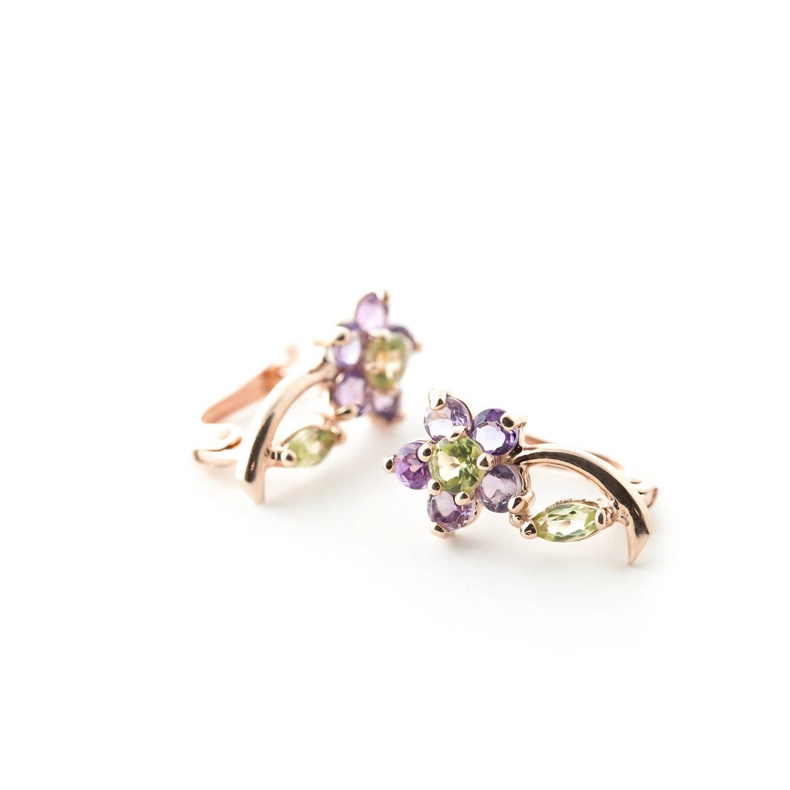 Rose Gold Peridot & Amethyst — Mariacalliope