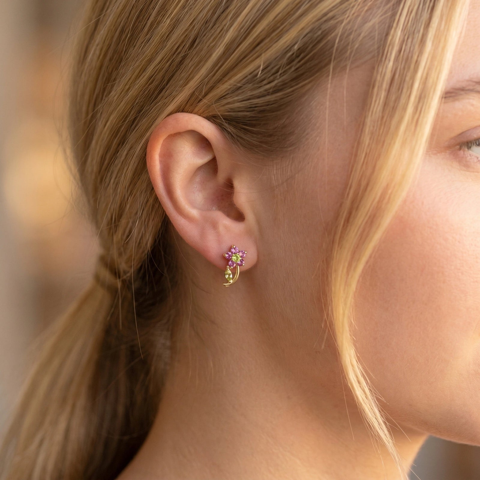 Yellow Gold Peridot & Amethyst — Mariacalliope