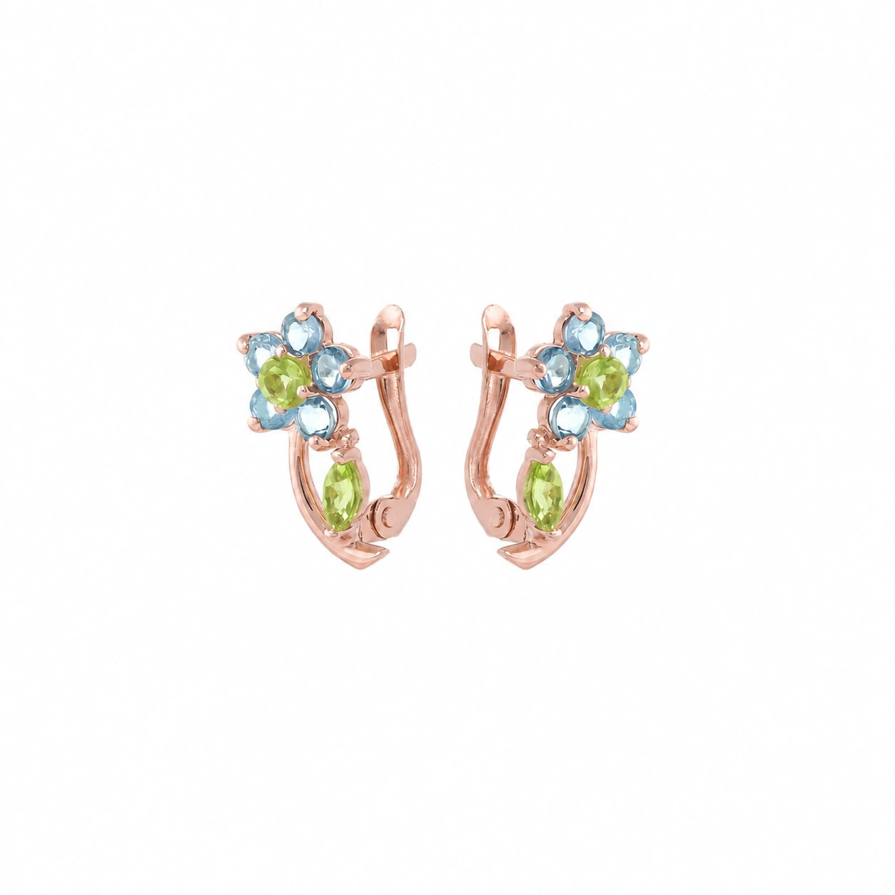 Rose Gold Peridot & Aquamarine — Mariacalliope